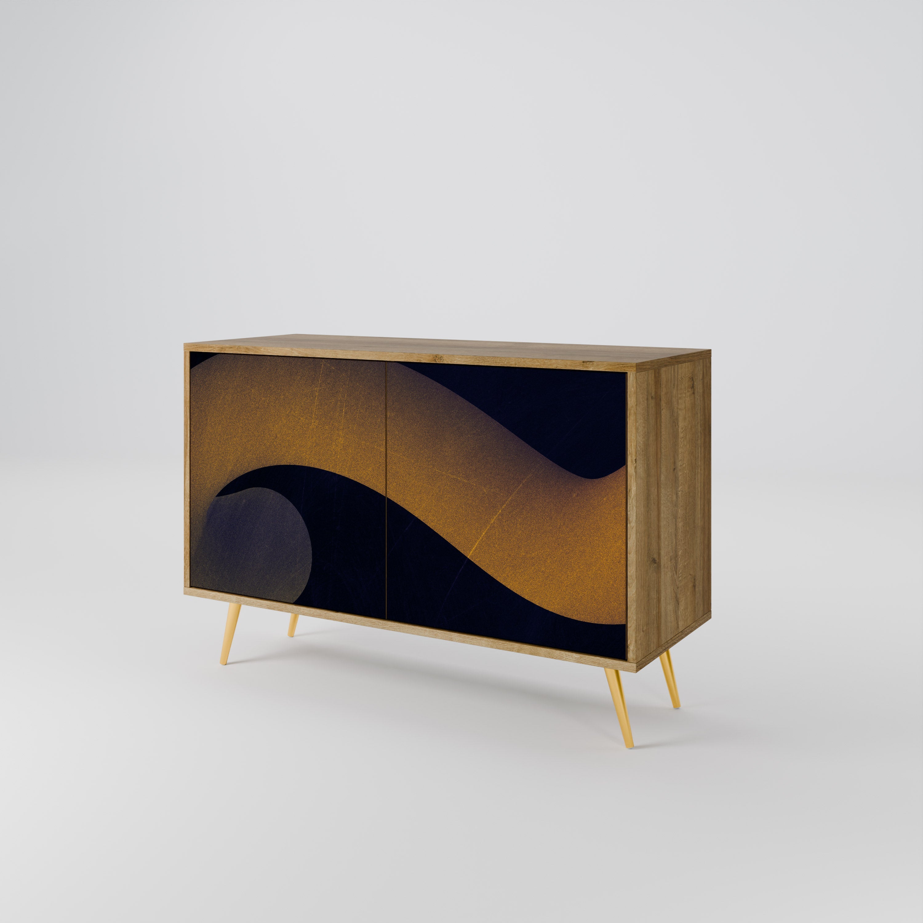 HOLLOW TIME Sideboard mit 2 Türen in Eichenoptik