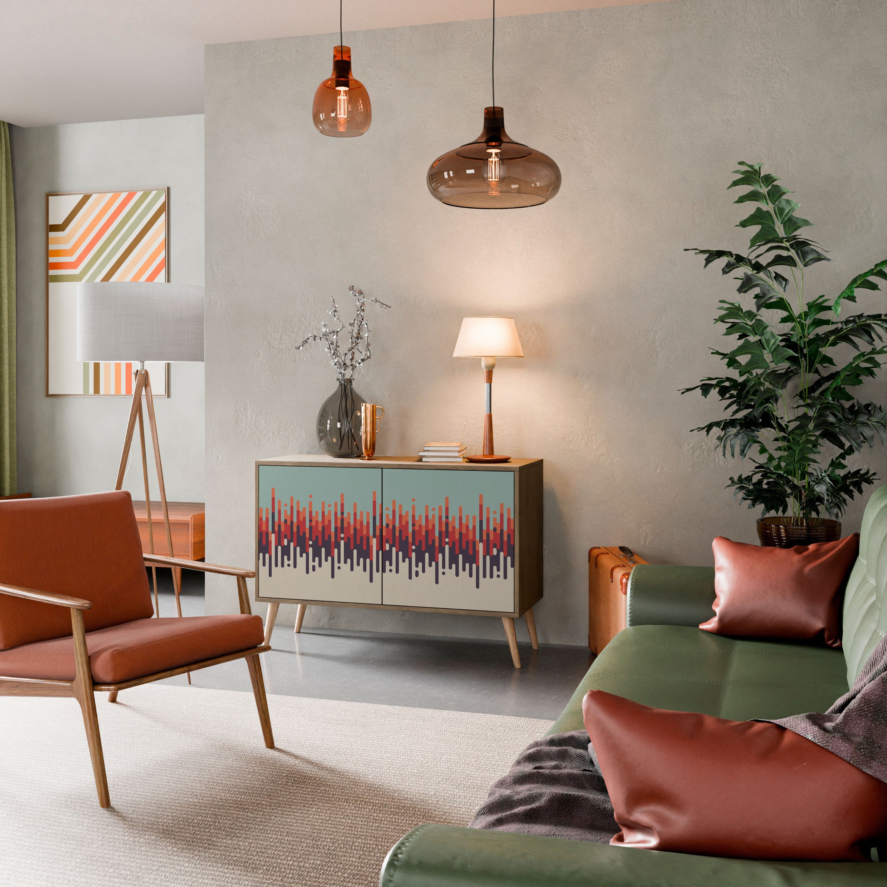 CHROMA CONTOURS Sideboard mit 2 Türen in Eichenoptik