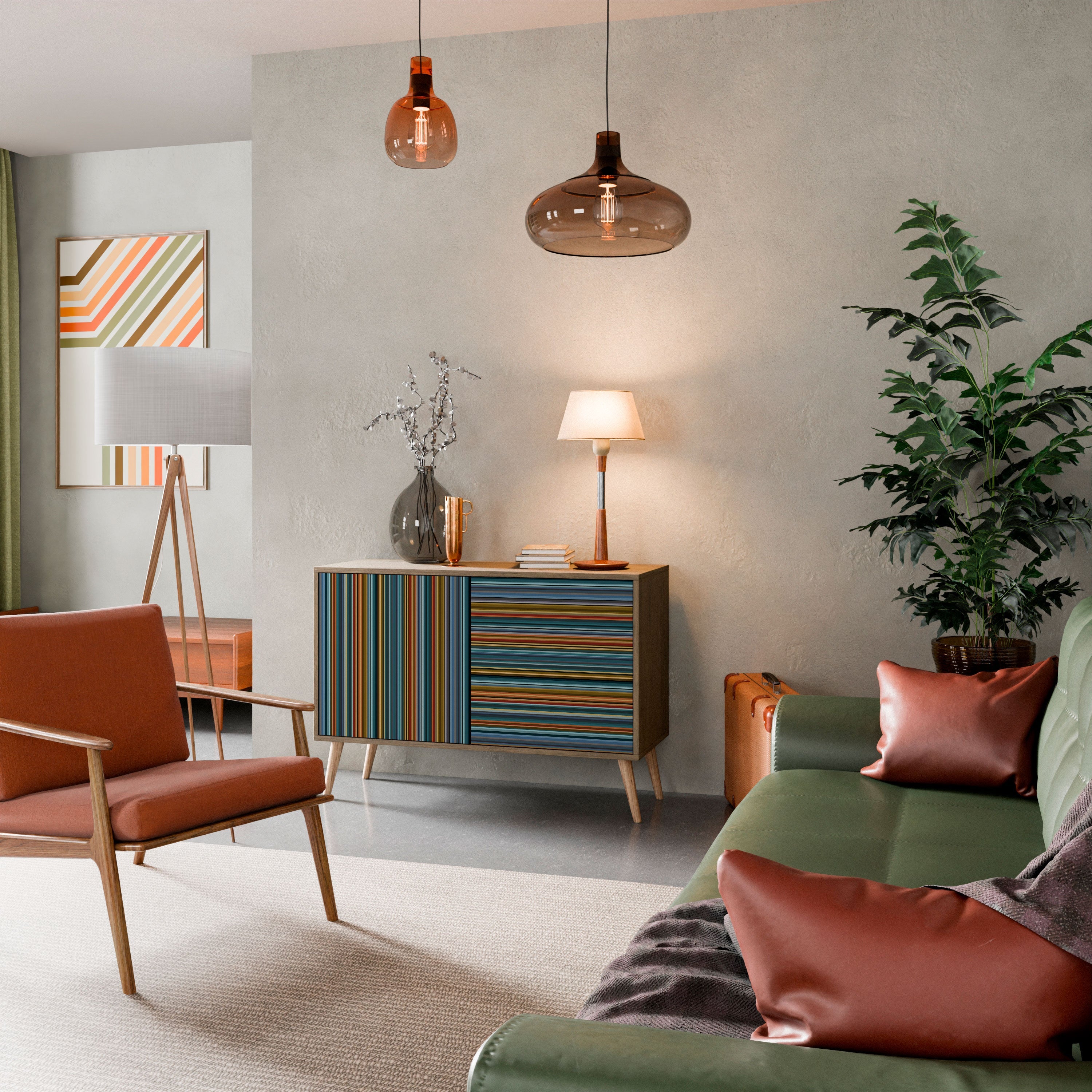 LINEOUT SPECTRUM Sideboard mit 2 Türen in Eichenoptik