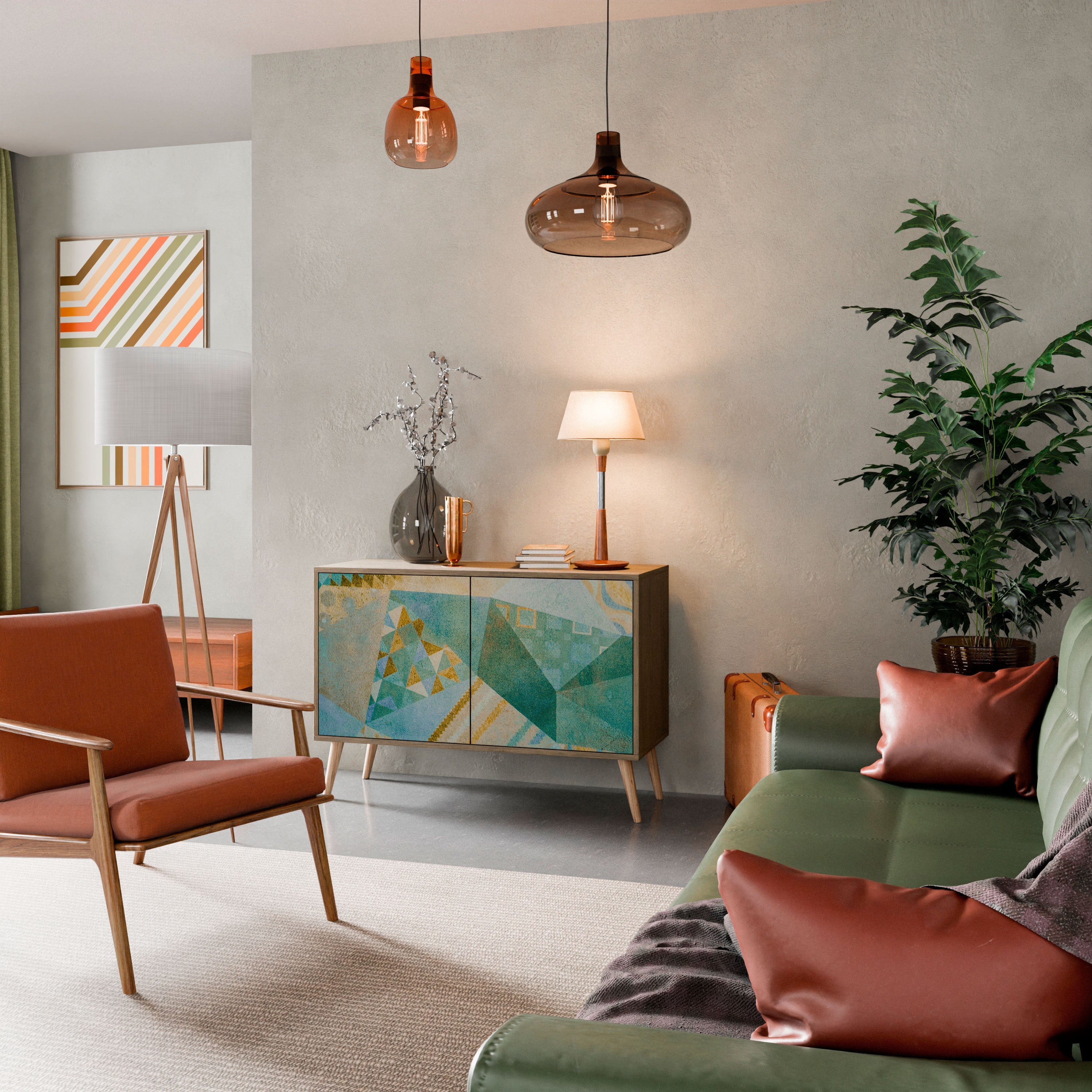 SPECTRUM SPLENDOR Sideboard mit 2 Türen in Eichenoptik