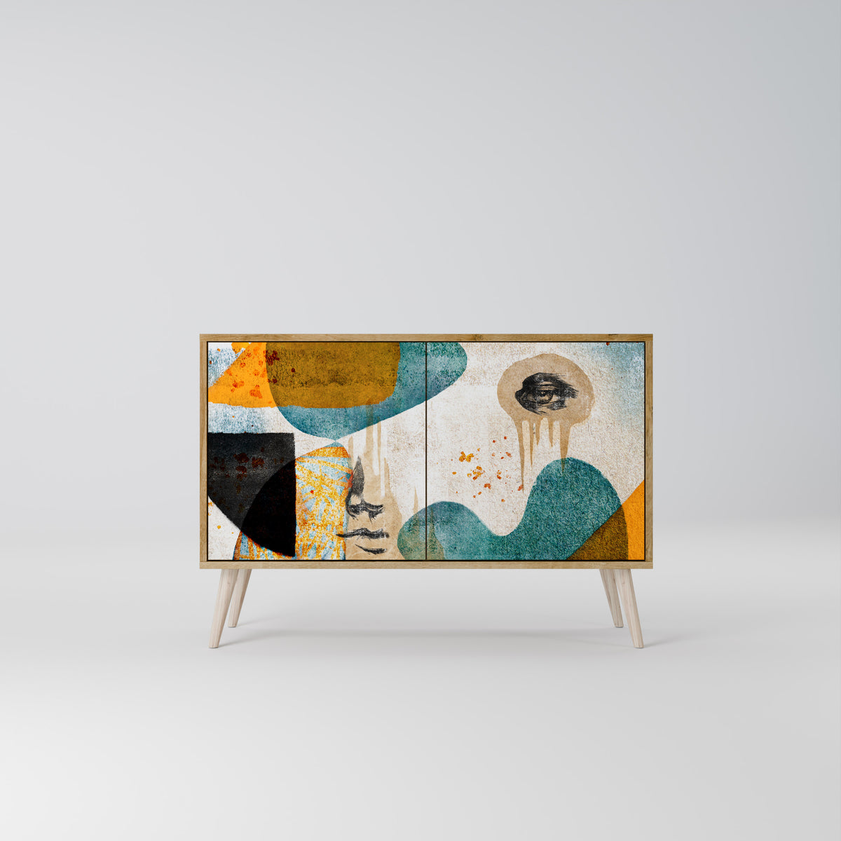 ABSTRACT FACES 2-türiges Sideboard