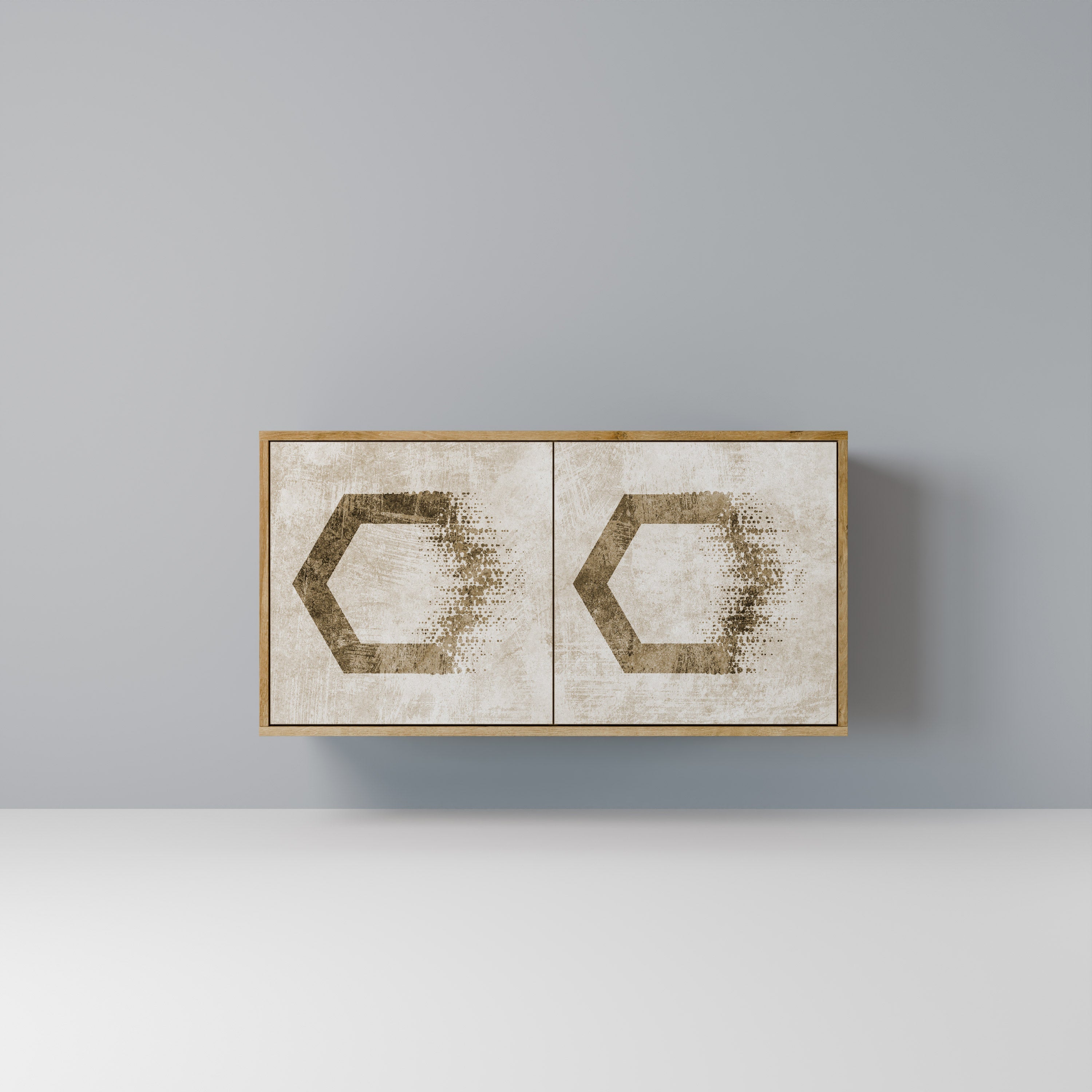 HEXAGONAL SHAPES 2-türiges Sideboard in Eichenoptik