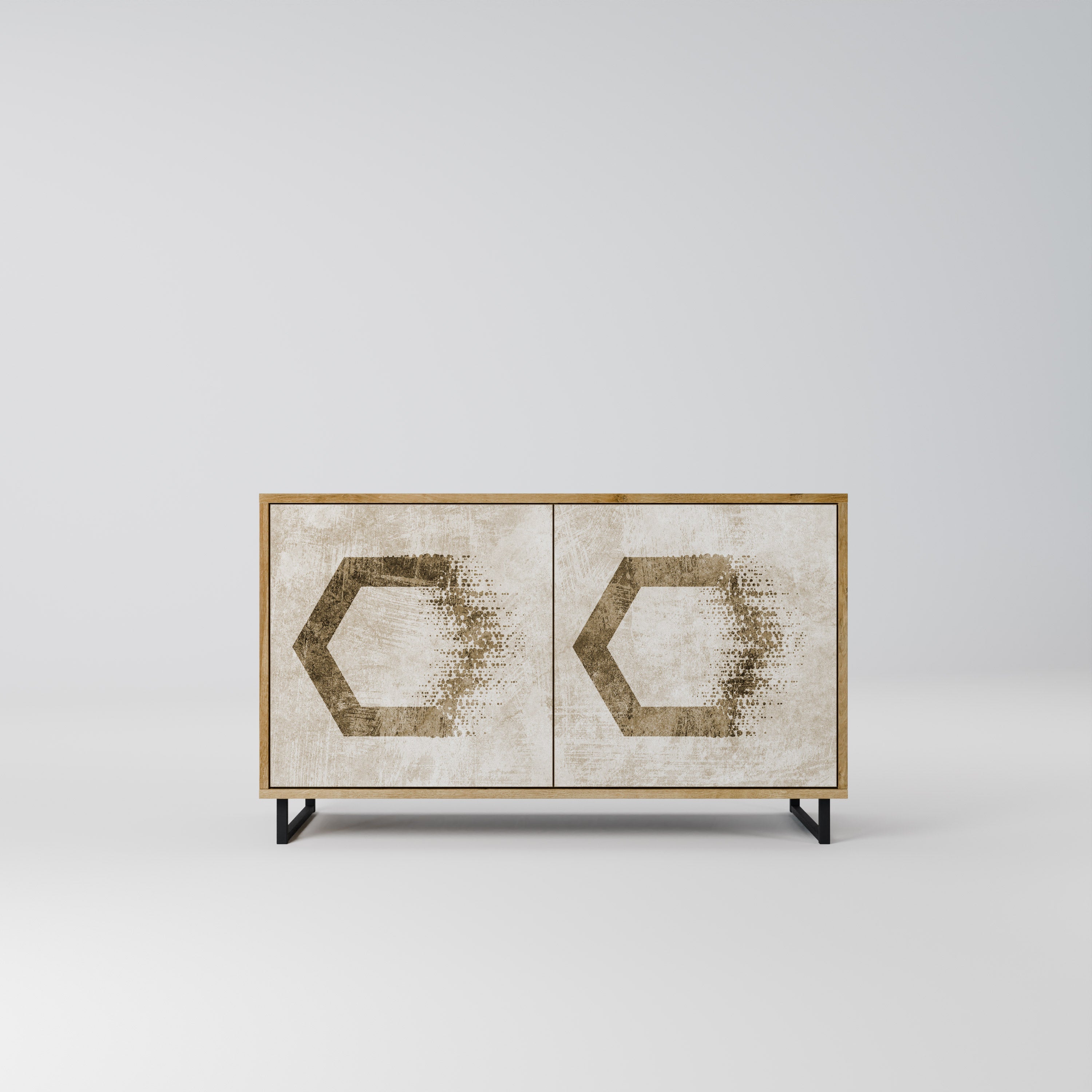 HEXAGONAL SHAPES 2-türiges Sideboard in Eichenoptik
