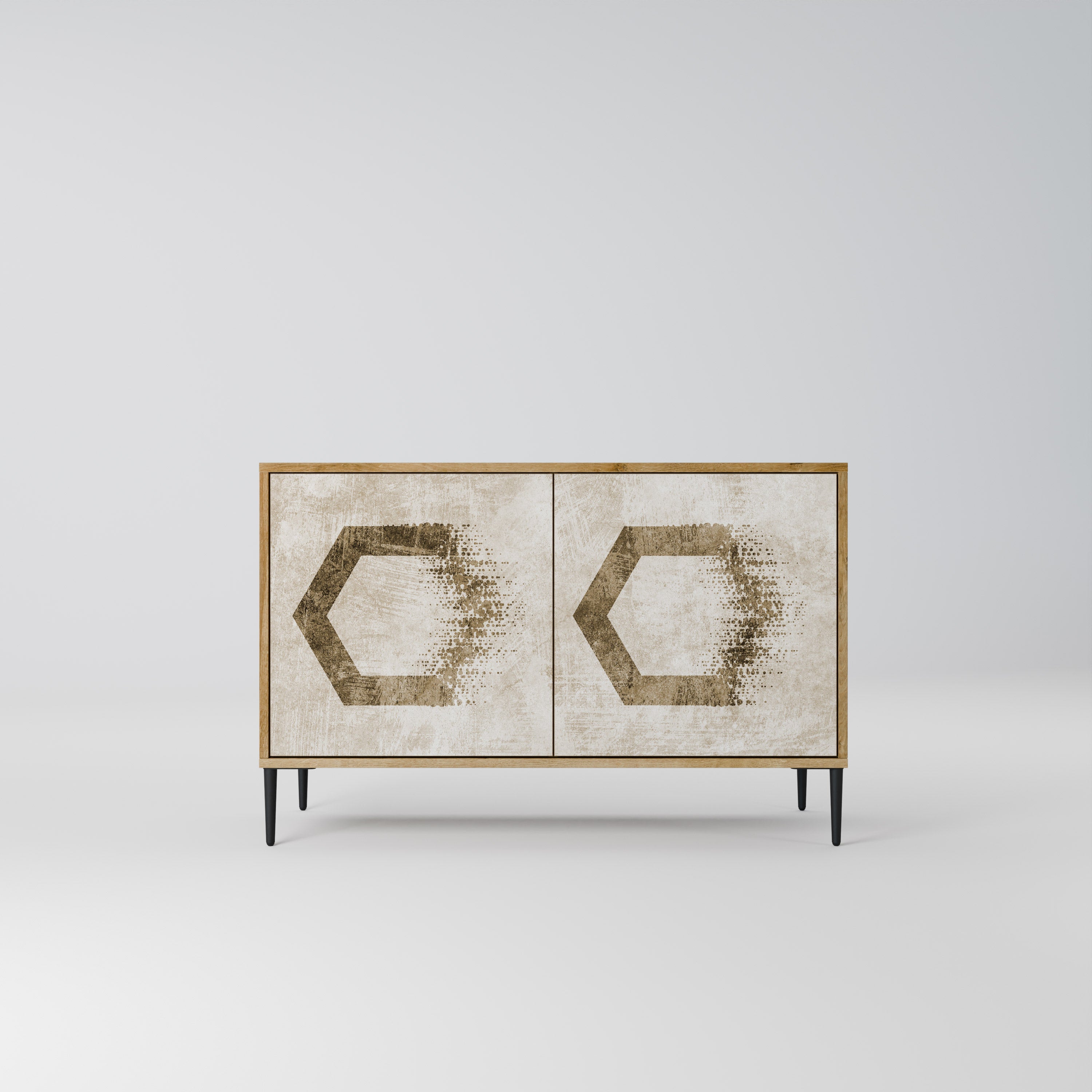 HEXAGONAL SHAPES 2-türiges Sideboard in Eichenoptik