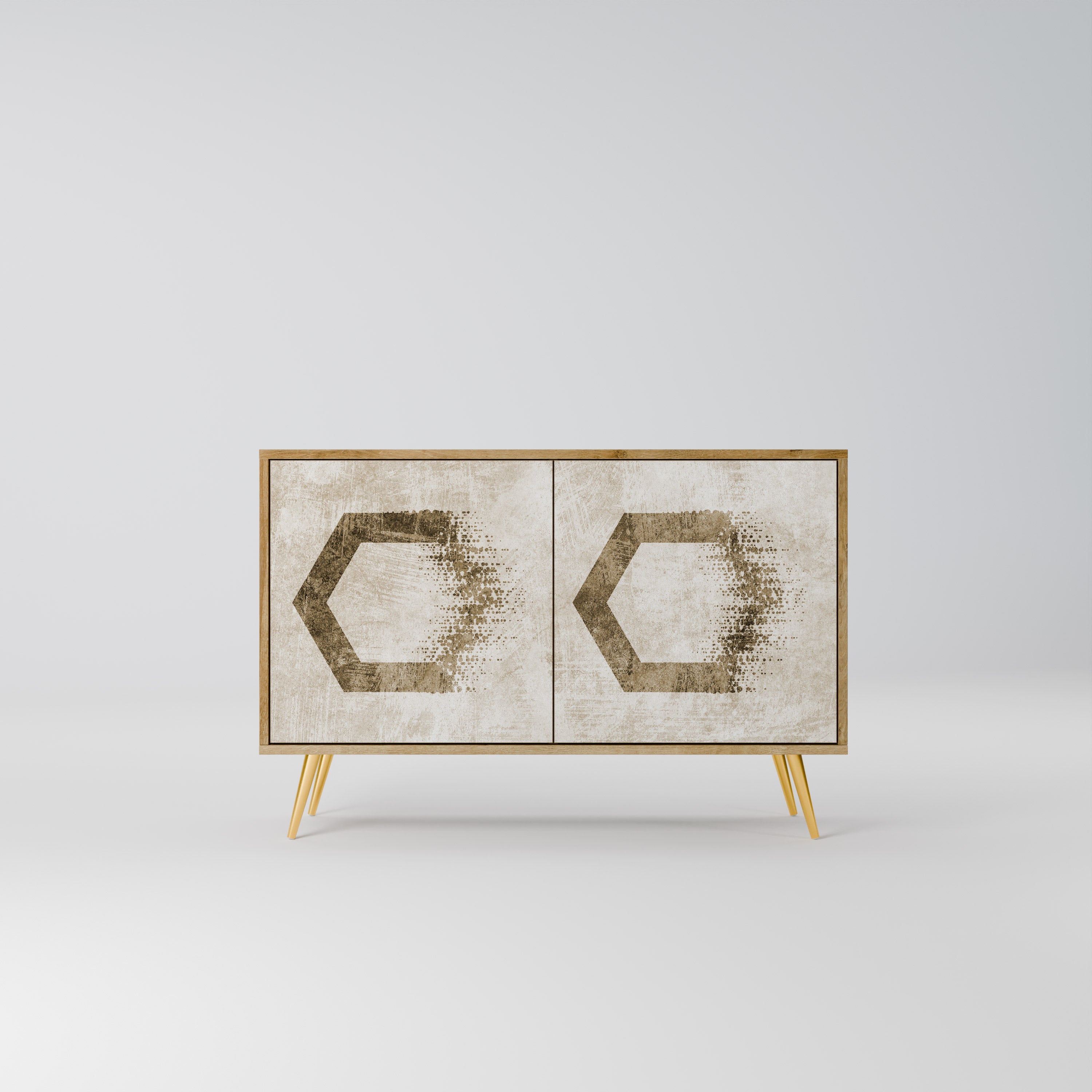 HEXAGONAL SHAPES 2-türiges Sideboard in Eichenoptik