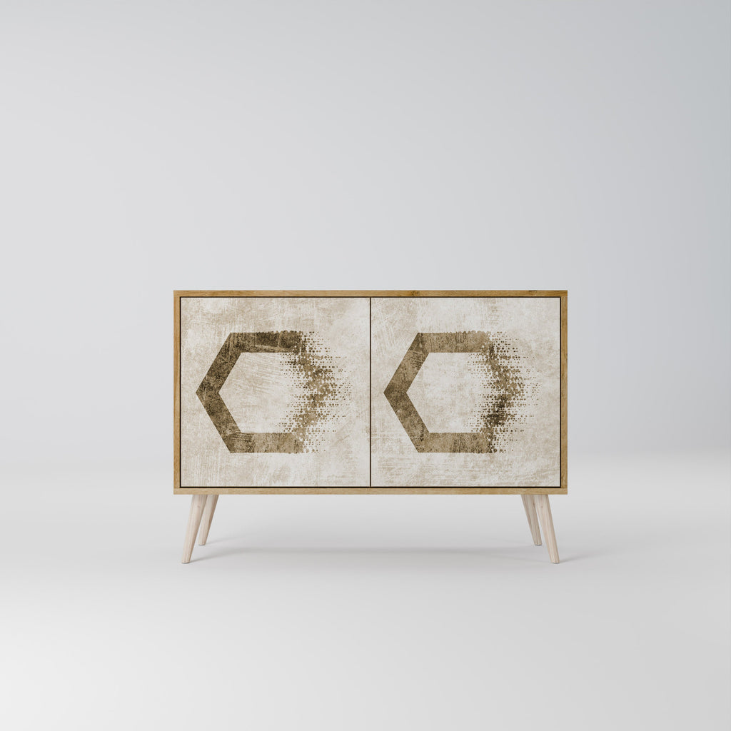 HEXAGONAL SHAPES 2-türiges Sideboard in Eichenoptik