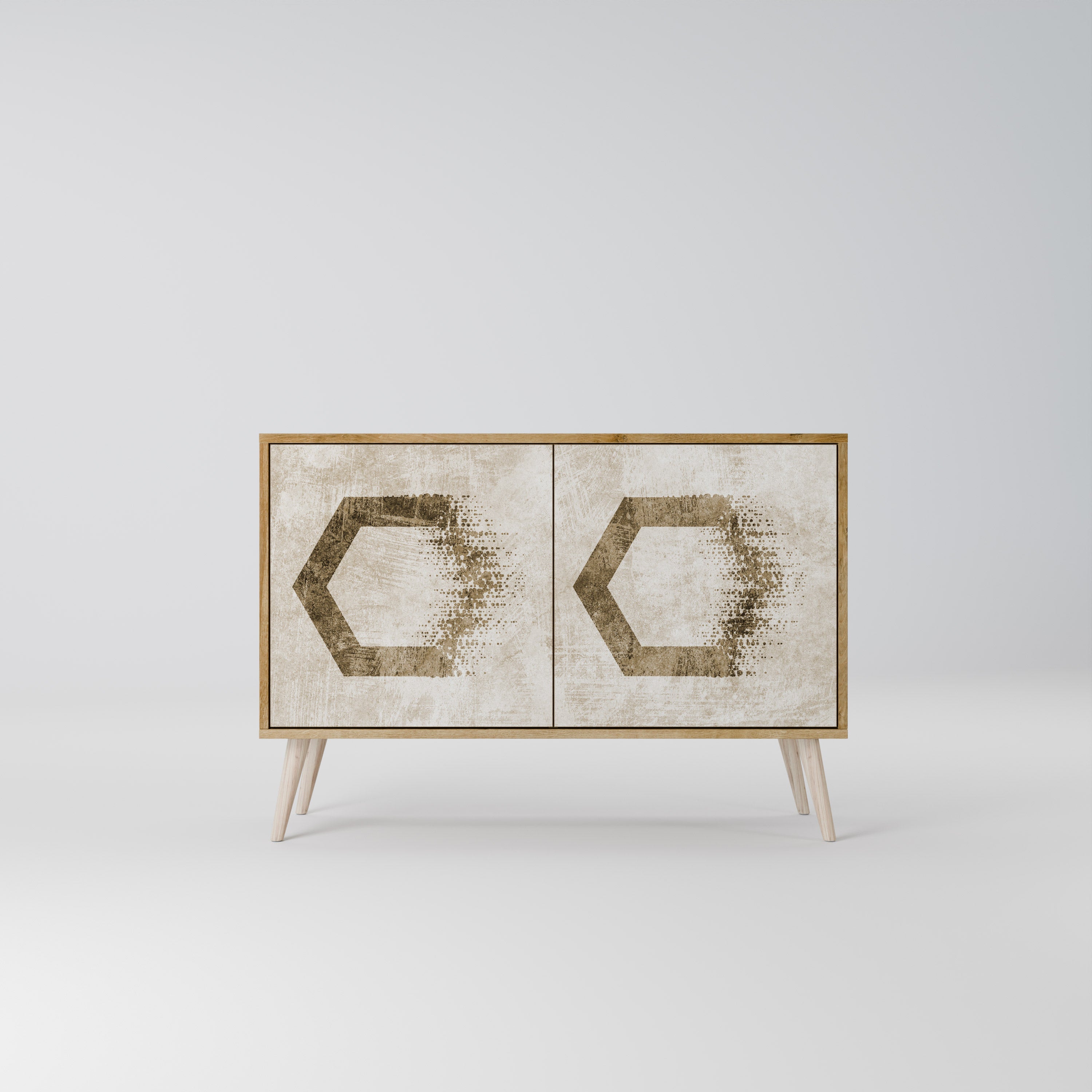 HEXAGONAL SHAPES 2-türiges Sideboard in Eichenoptik