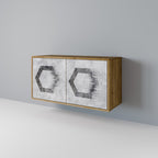 HEXAGONAL FIGURES Sideboard mit 2 Türen in Eiche-Optik