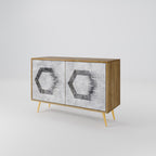 HEXAGONAL FIGURES Sideboard mit 2 Türen in Eiche-Optik