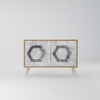 HEXAGONAL FIGURES Sideboard mit 2 Türen in Eiche-Optik