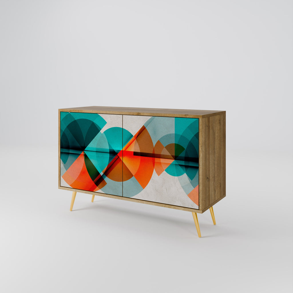 CIRCULAR RHAPSODY Sideboard mit 2 Türen in Eichenoptik