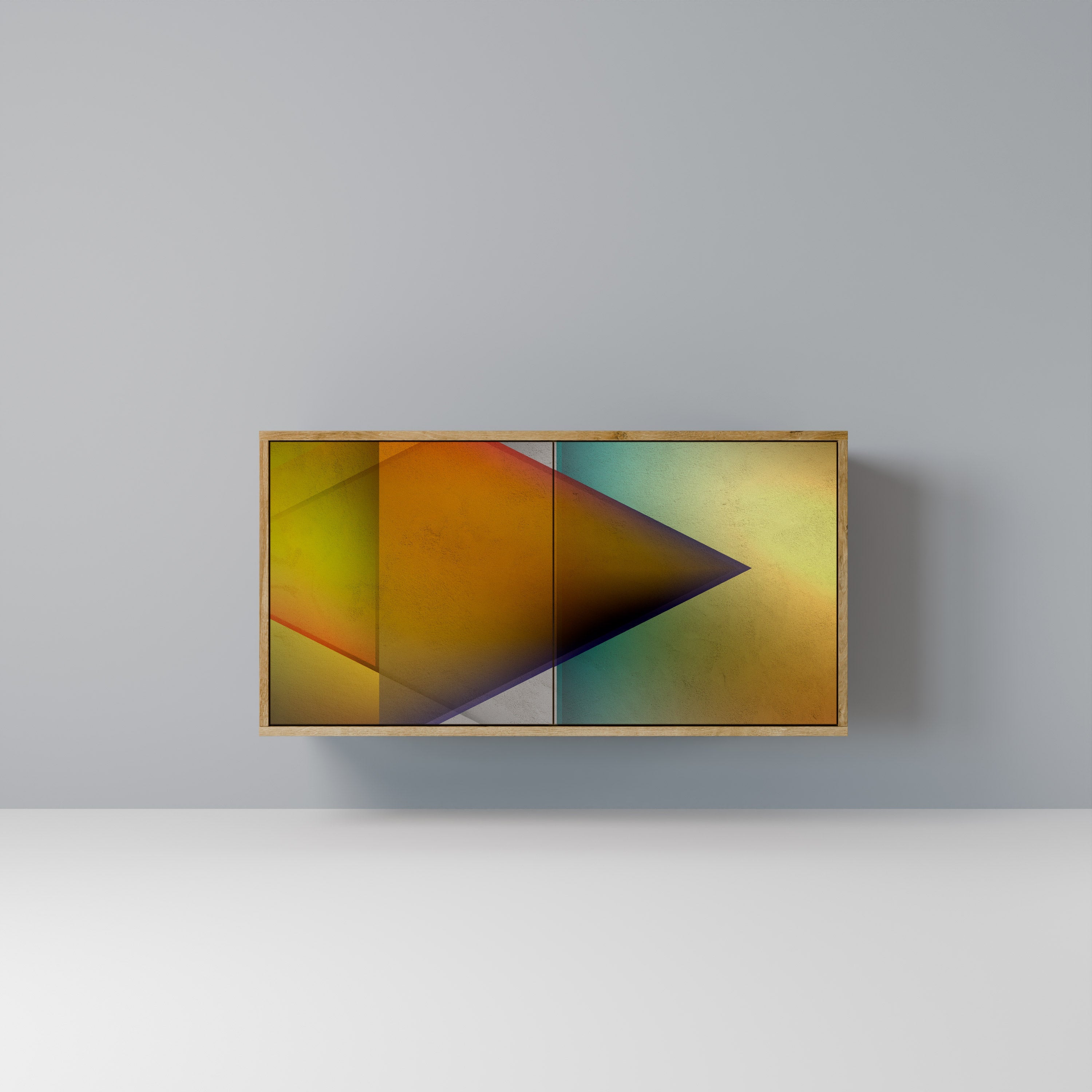 PIERCING SHARPNESS 2-türiges Sideboard in Eichenoptik