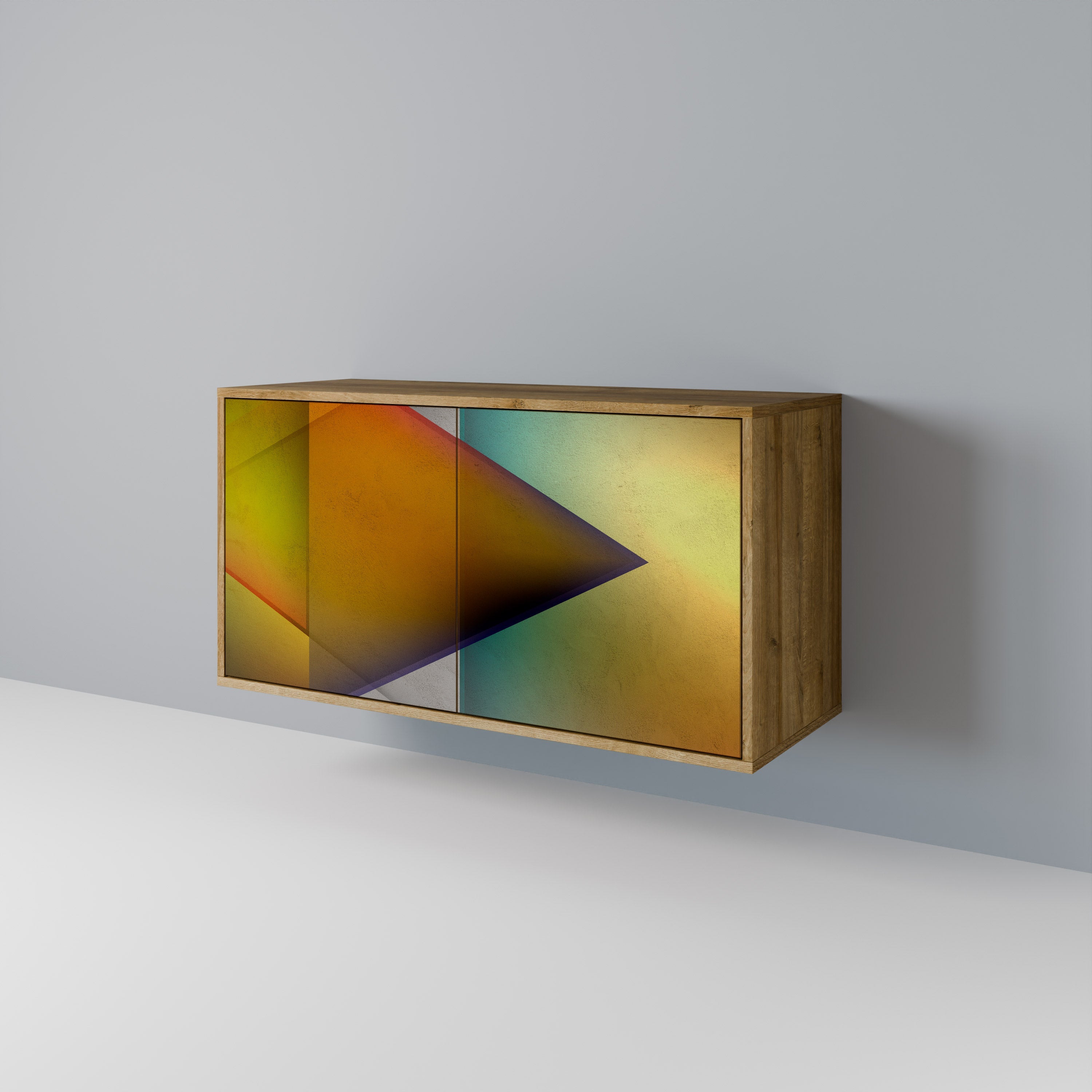 PIERCING SHARPNESS 2-türiges Sideboard in Eichenoptik