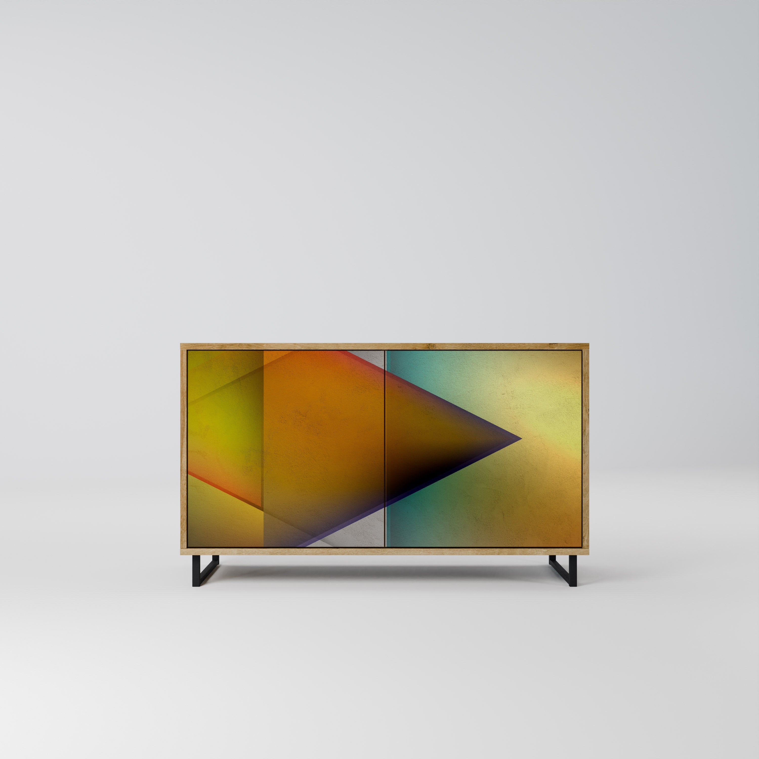 PIERCING SHARPNESS 2-türiges Sideboard in Eichenoptik