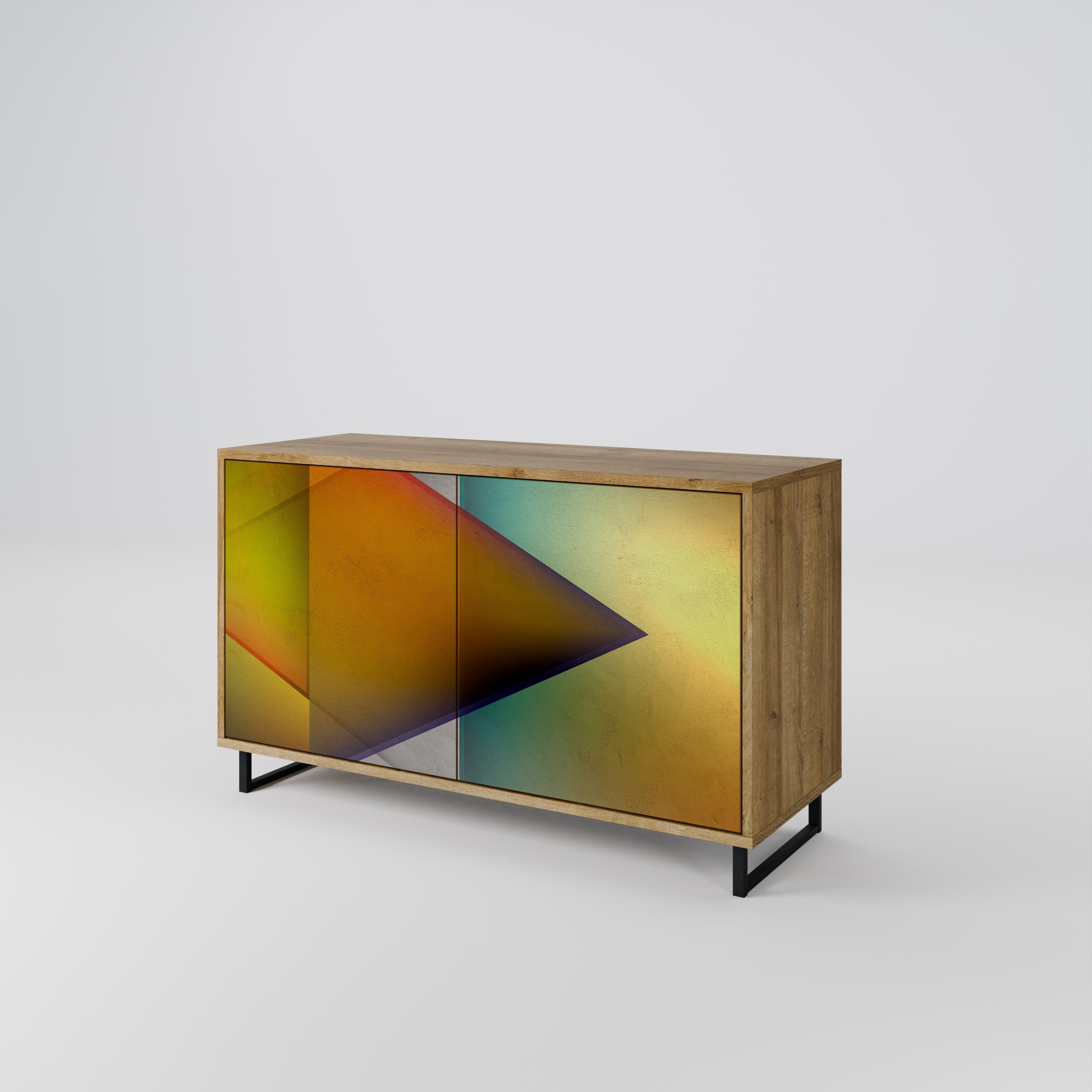 PIERCING SHARPNESS 2-türiges Sideboard in Eichenoptik