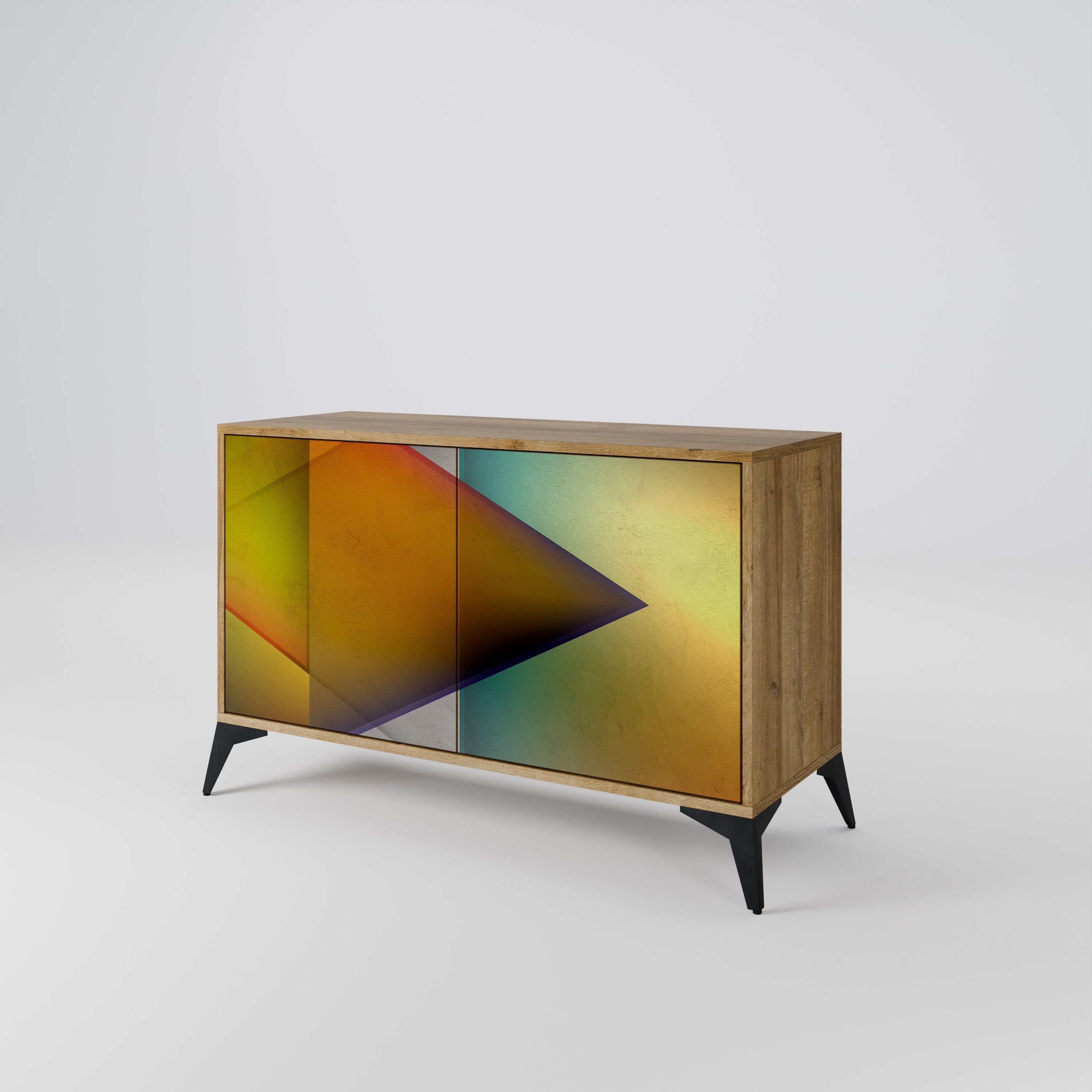 PIERCING SHARPNESS 2-türiges Sideboard in Eichenoptik