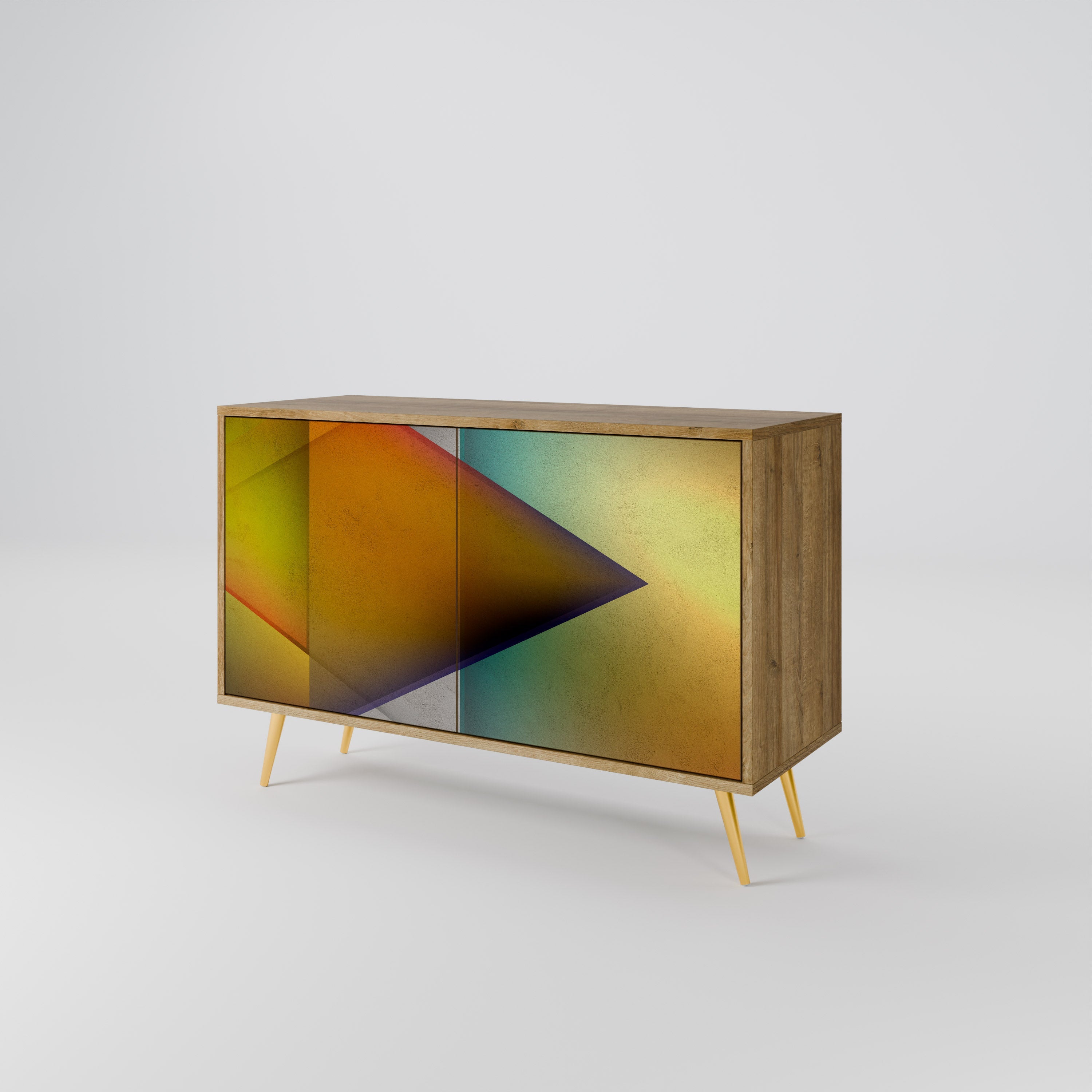 PIERCING SHARPNESS 2-türiges Sideboard in Eichenoptik