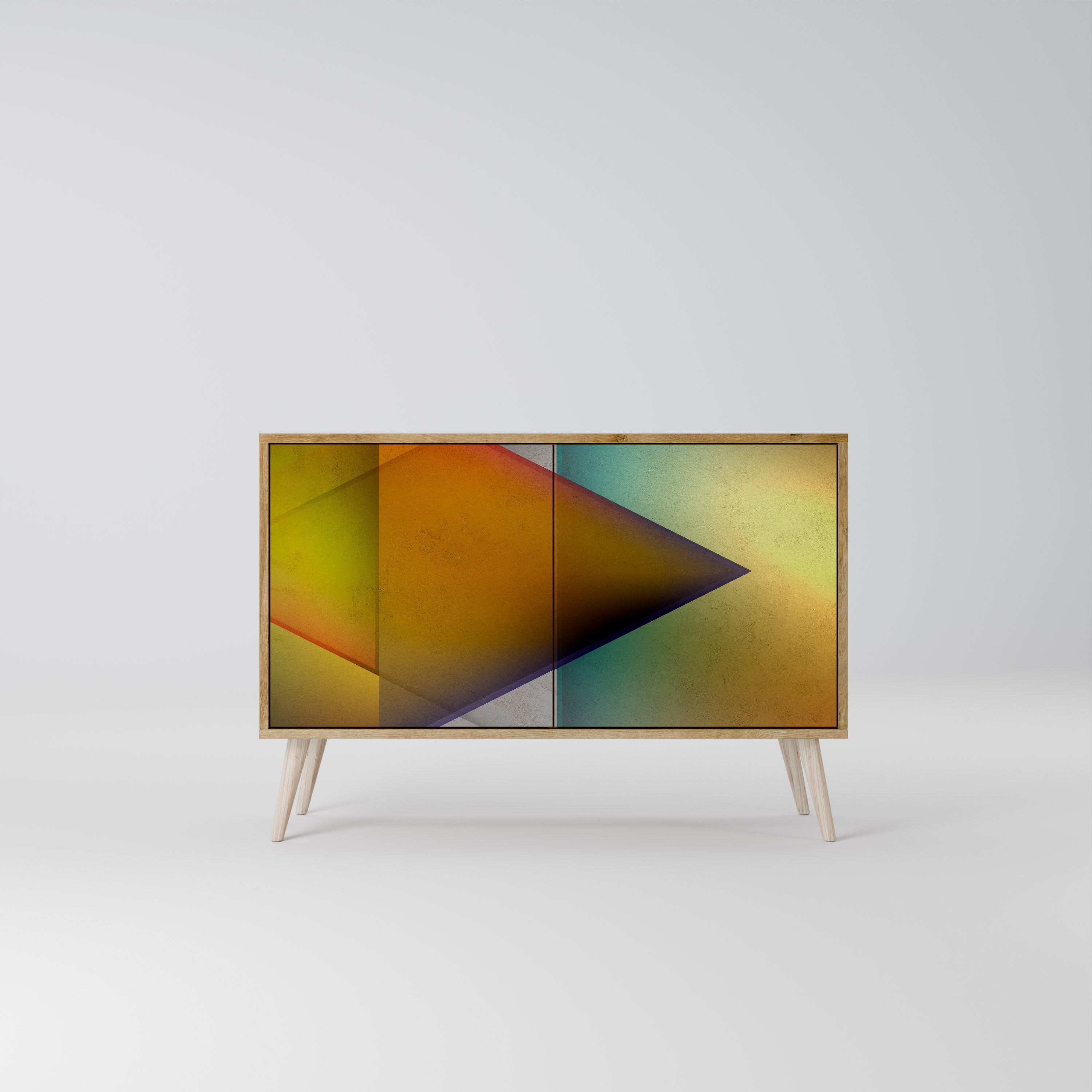 PIERCING SHARPNESS 2-türiges Sideboard in Eichenoptik