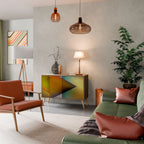 PIERCING SHARPNESS Sideboard mit 2 Türen in Eiche-Optik