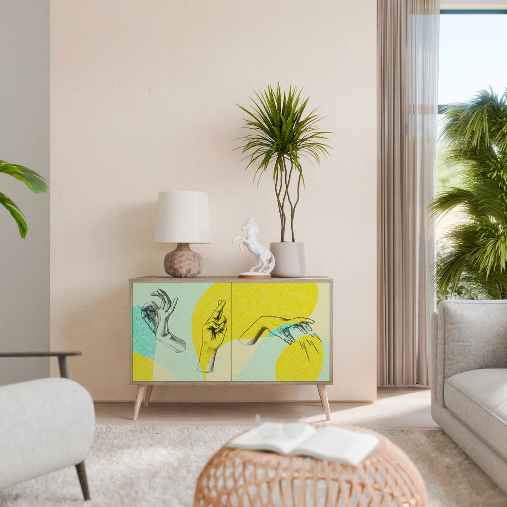 BODY LANGUAGE Sideboard mit 2 Türen in Eichenoptik