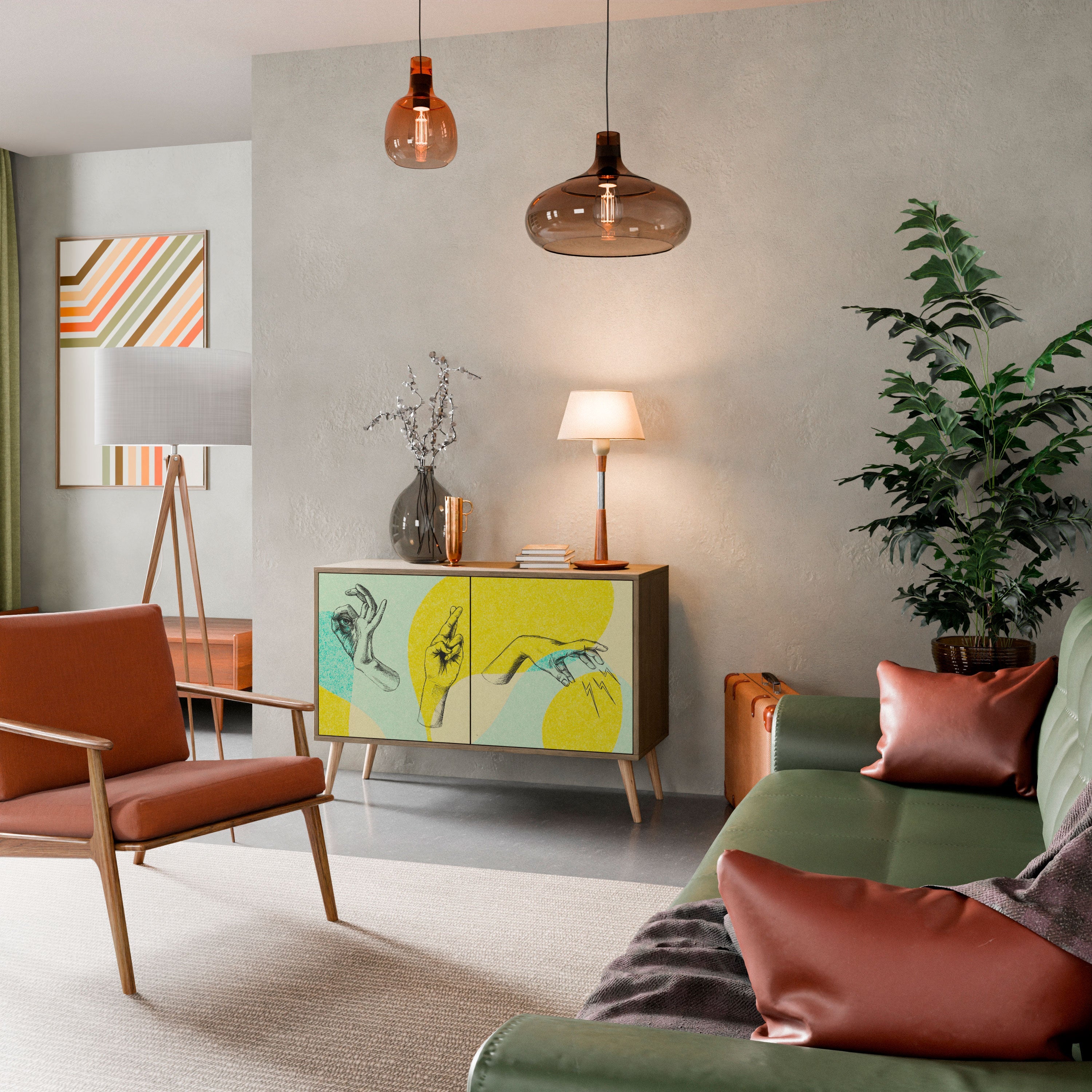 BODY LANGUAGE Sideboard mit 2 Türen in Eichenoptik