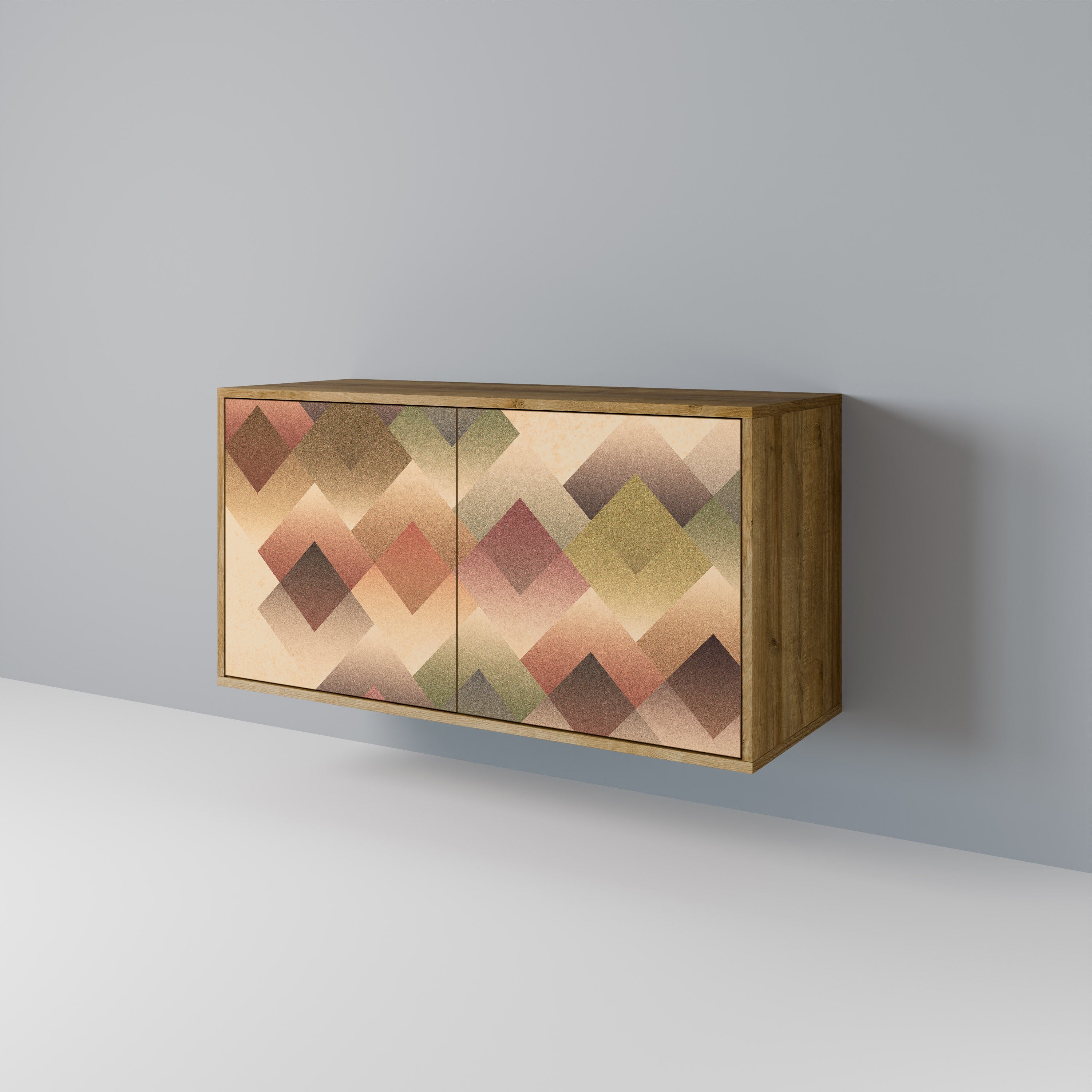 GEOMETRIC FUSION Sideboard mit 2 Türen in Eichenoptik