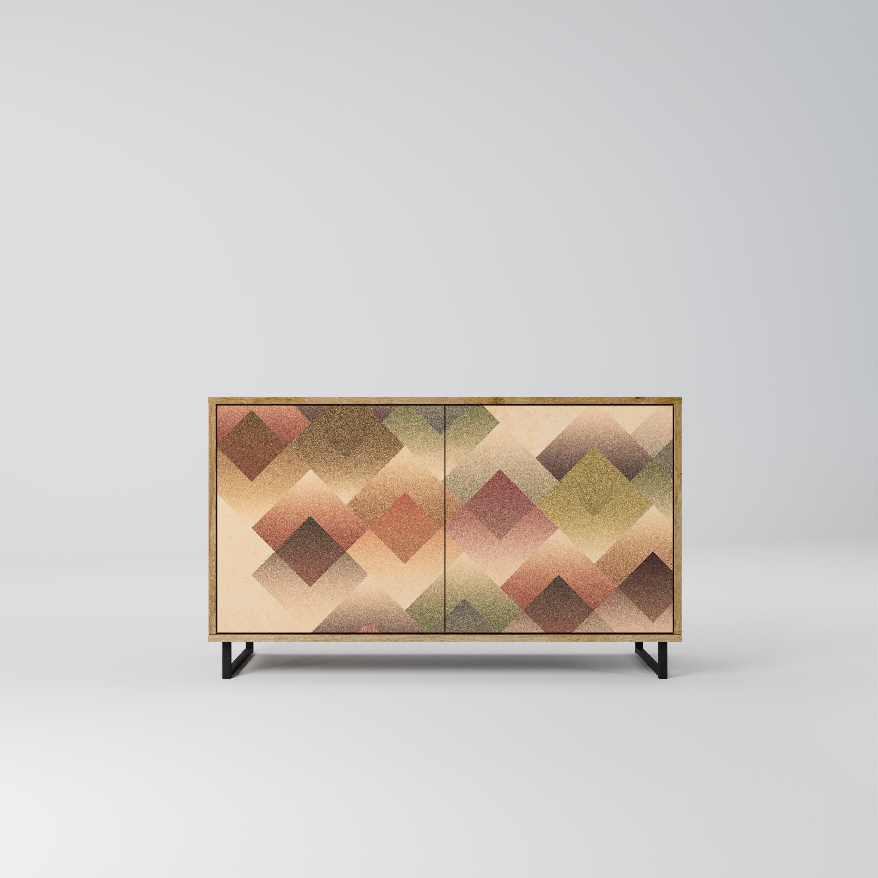 GEOMETRIC FUSION Sideboard mit 2 Türen in Eichenoptik