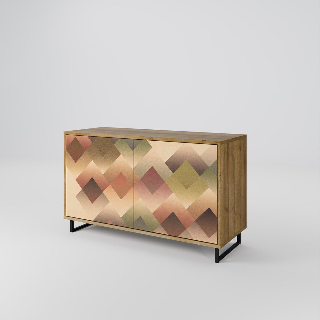 GEOMETRIC FUSION Sideboard mit 2 Türen in Eichenoptik