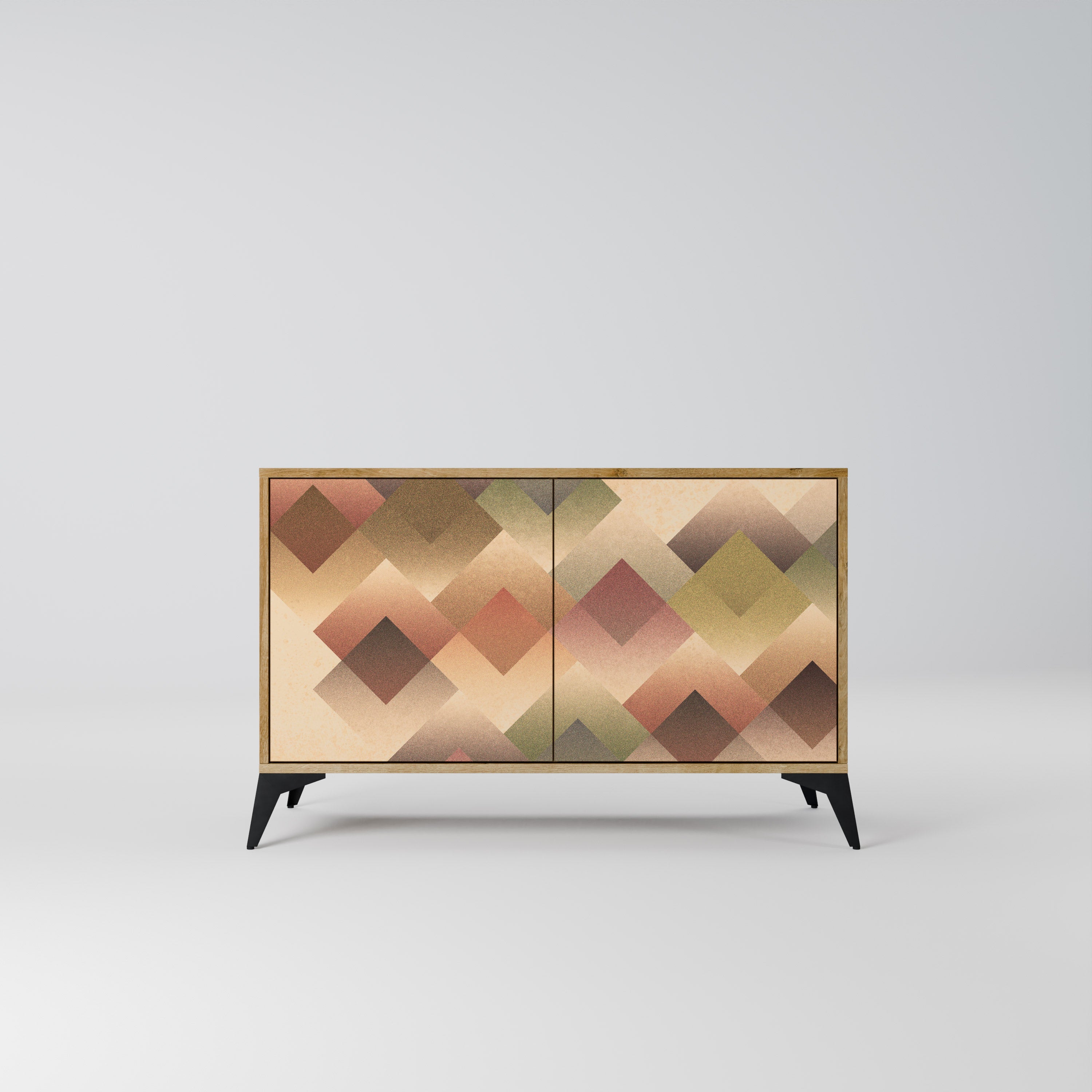 GEOMETRIC FUSION Sideboard mit 2 Türen in Eichenoptik