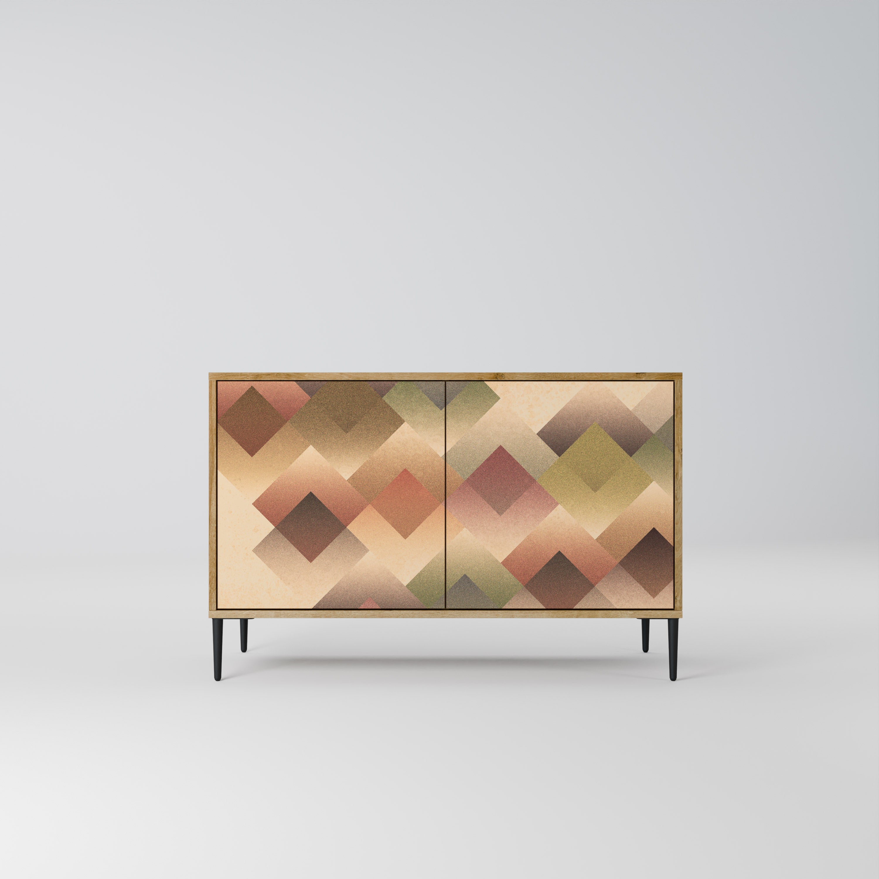 GEOMETRIC FUSION Sideboard mit 2 Türen in Eichenoptik