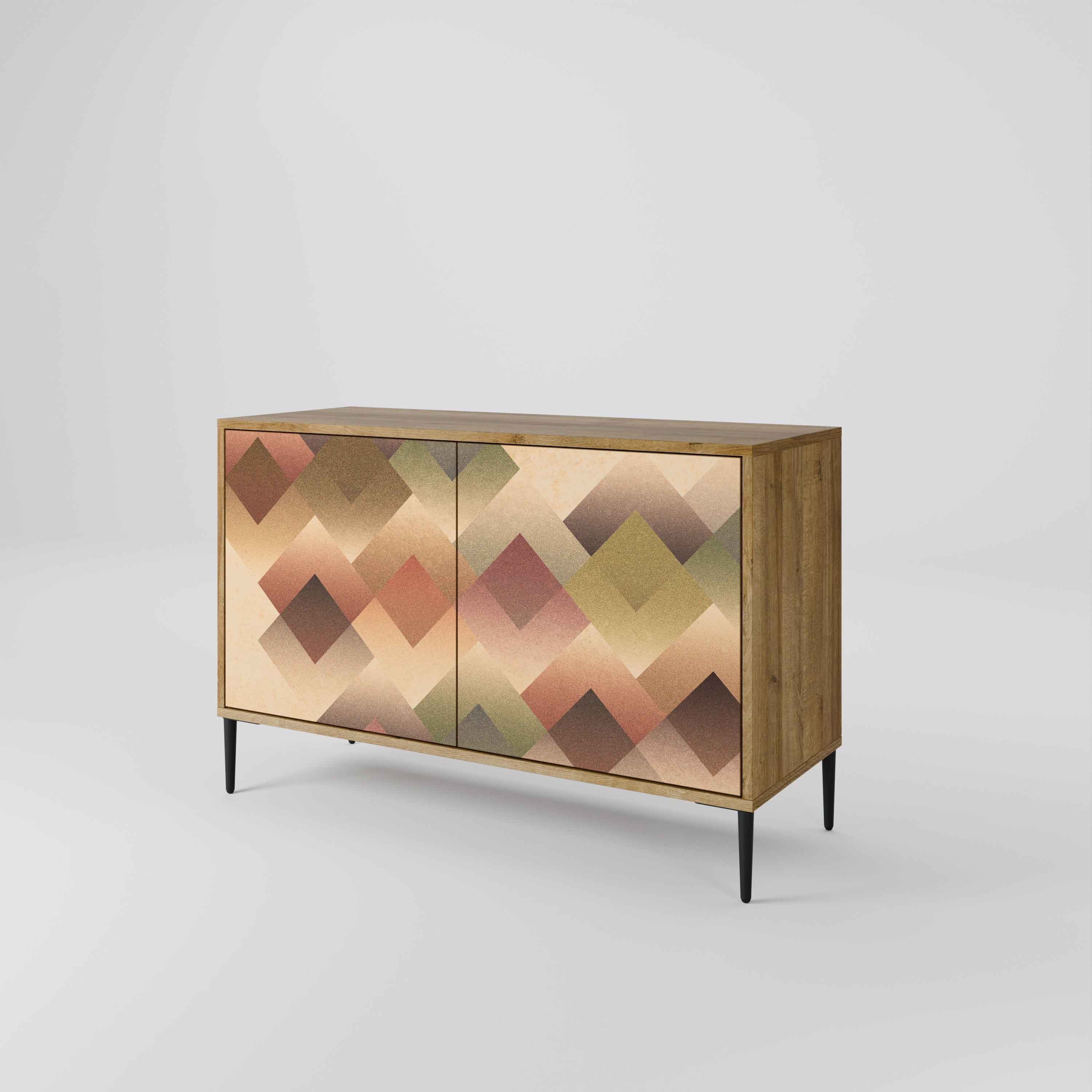 GEOMETRIC FUSION Sideboard mit 2 Türen in Eichenoptik