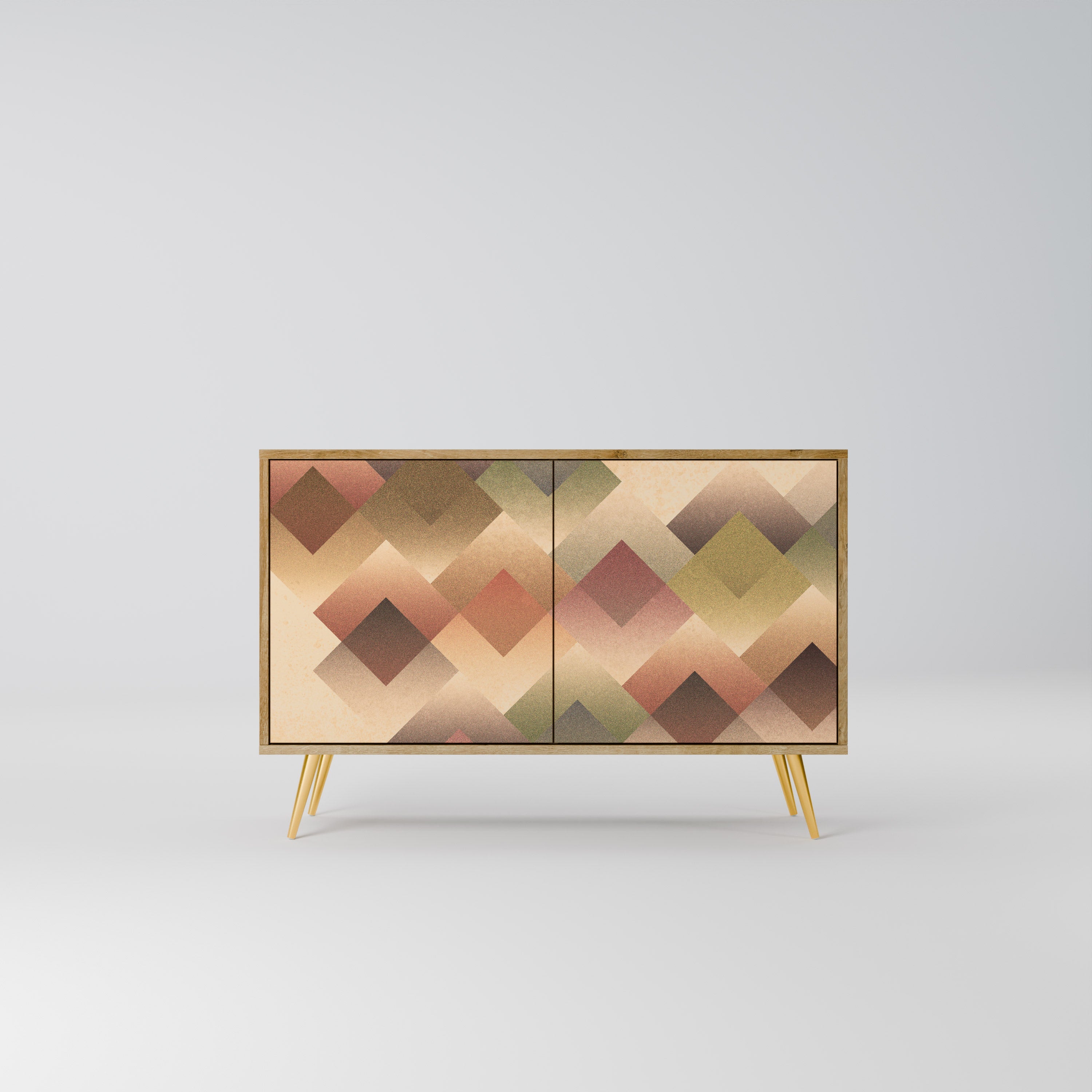 GEOMETRIC FUSION Sideboard mit 2 Türen in Eichenoptik