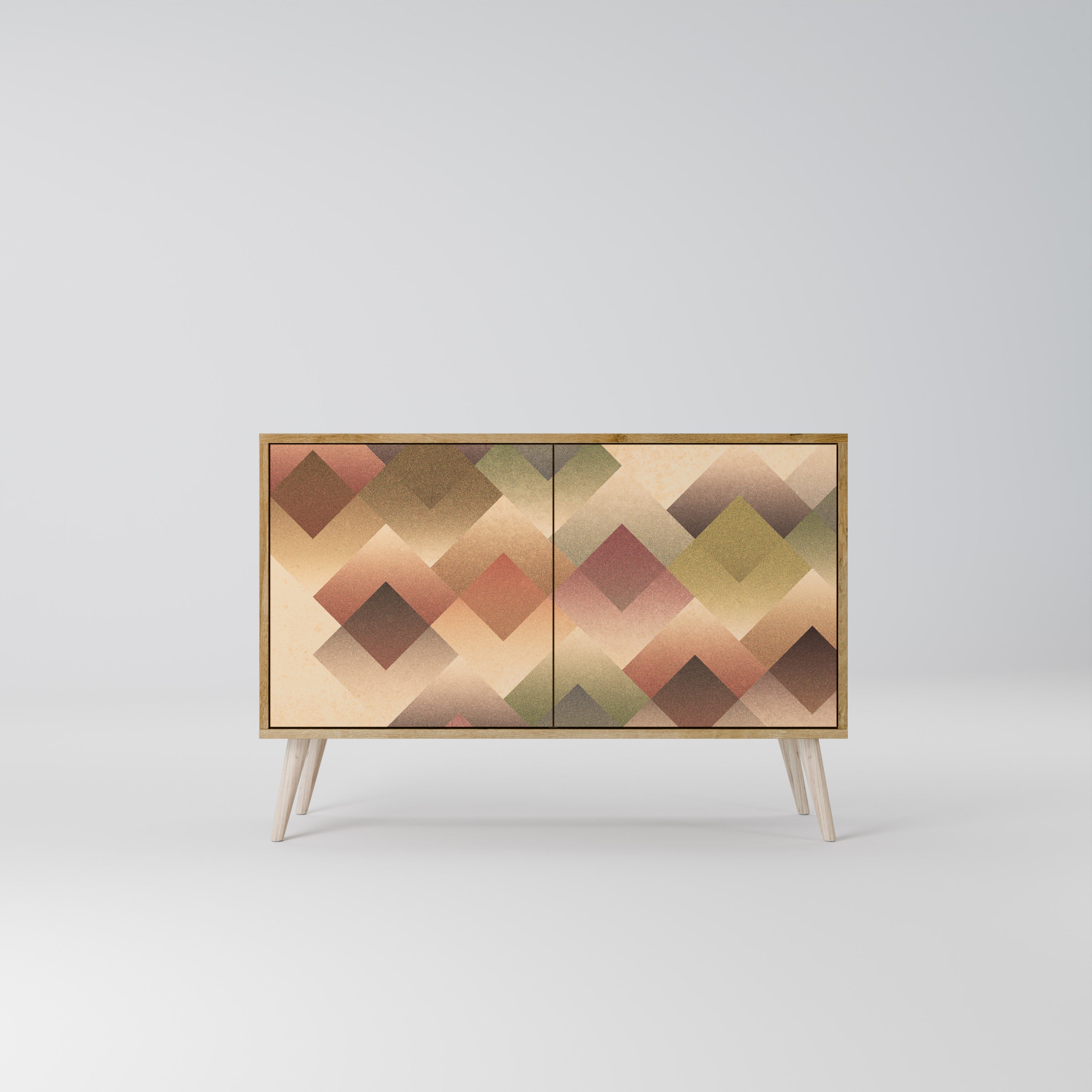 GEOMETRIC FUSION Sideboard mit 2 Türen in Eichenoptik
