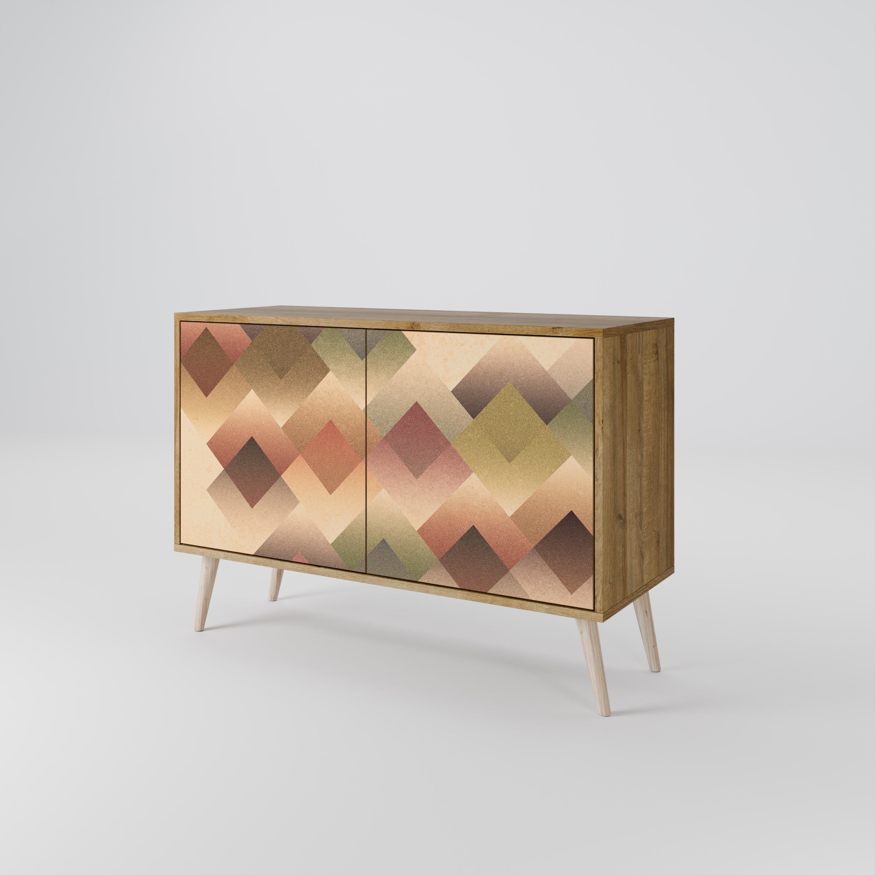 GEOMETRIC FUSION Sideboard mit 2 Türen in Eichenoptik