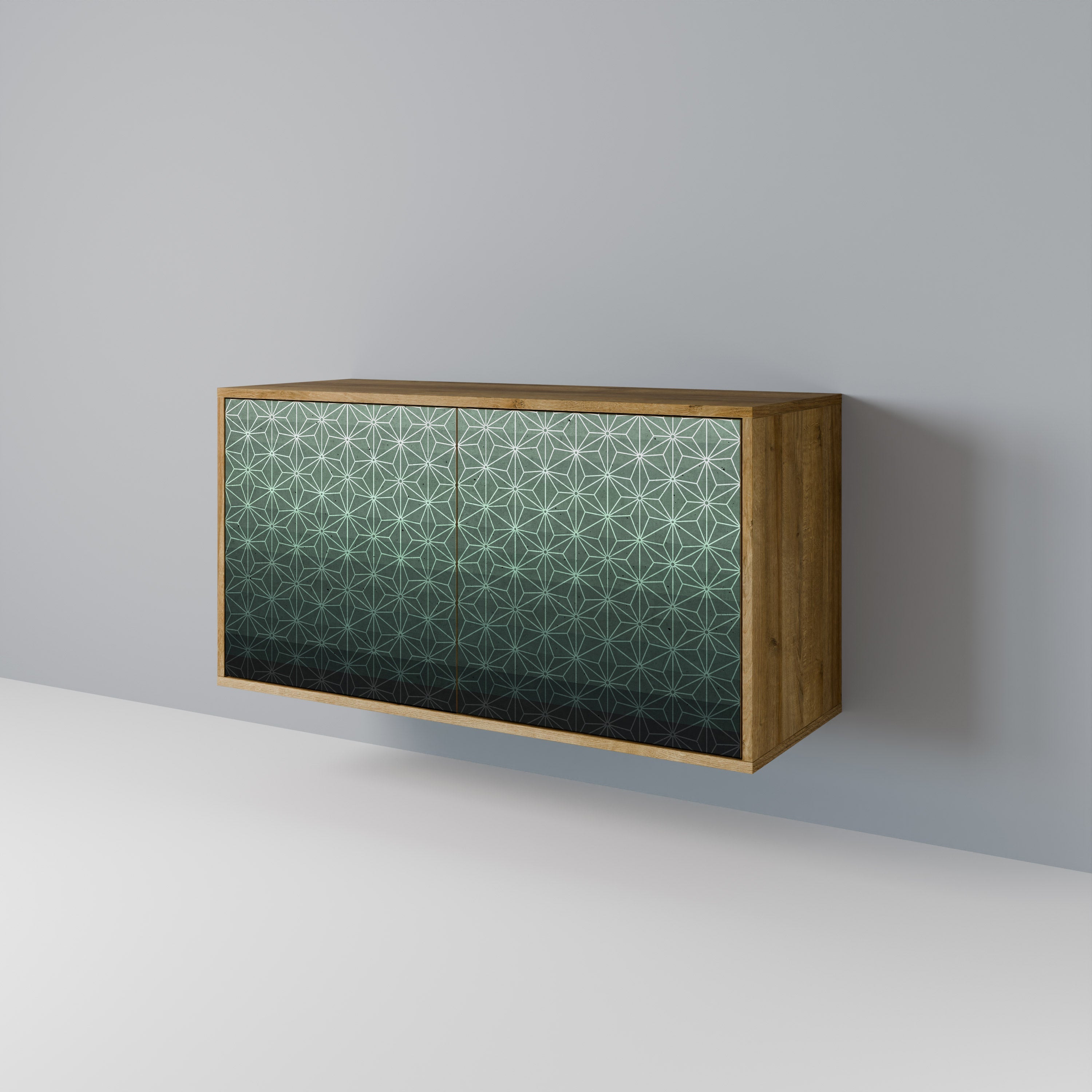 ORNAMENTAL GLIMMER Sideboard mit 2 Türen in Eichenoptik