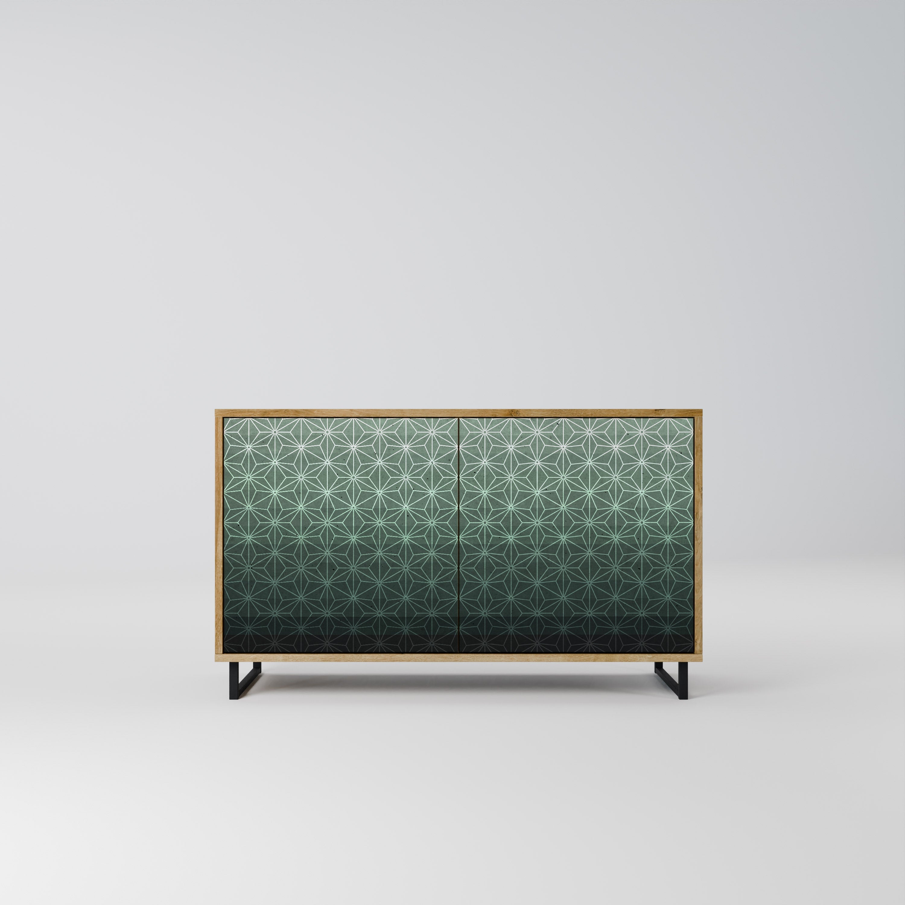 ORNAMENTAL GLIMMER Sideboard mit 2 Türen in Eichenoptik