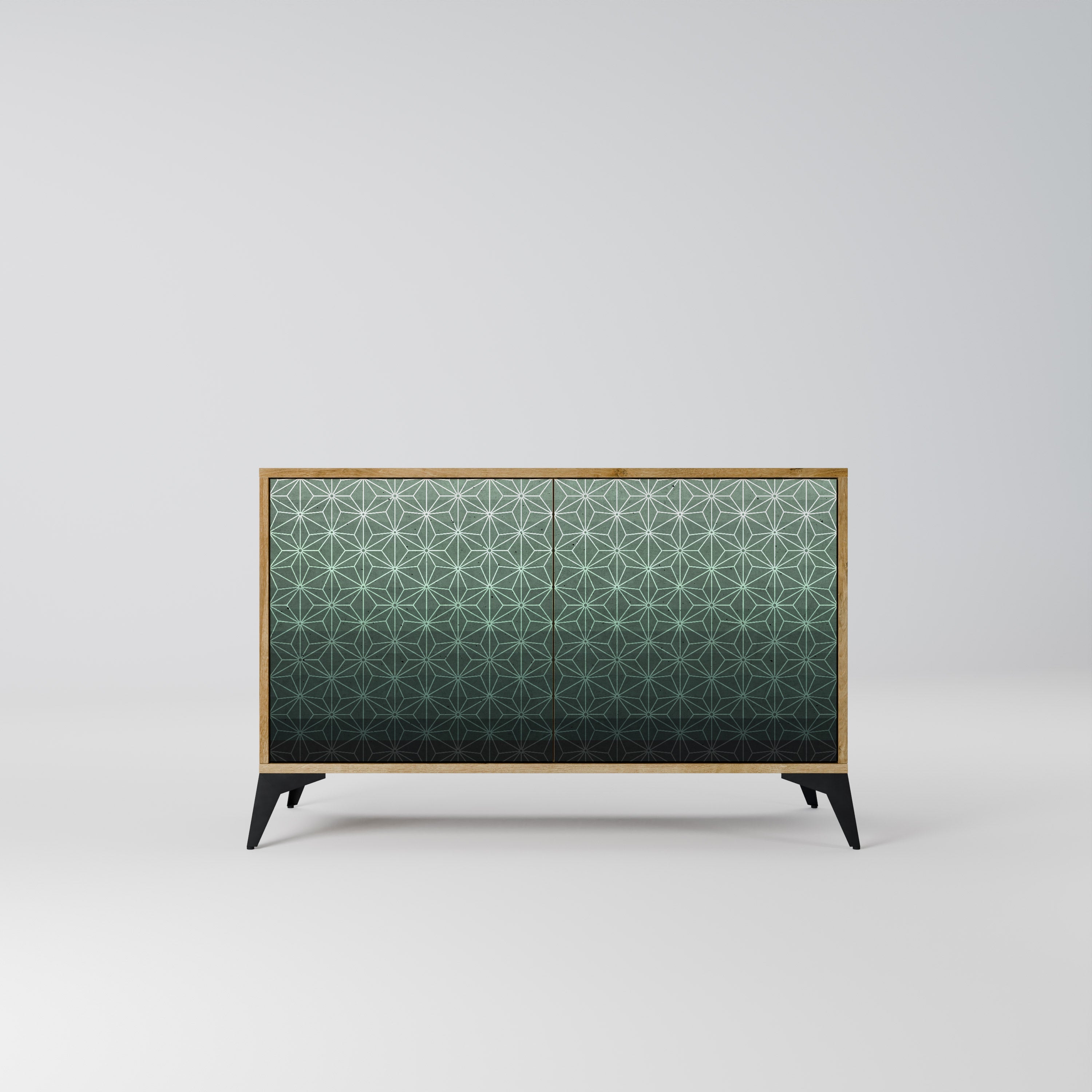 ORNAMENTAL GLIMMER Sideboard mit 2 Türen in Eichenoptik