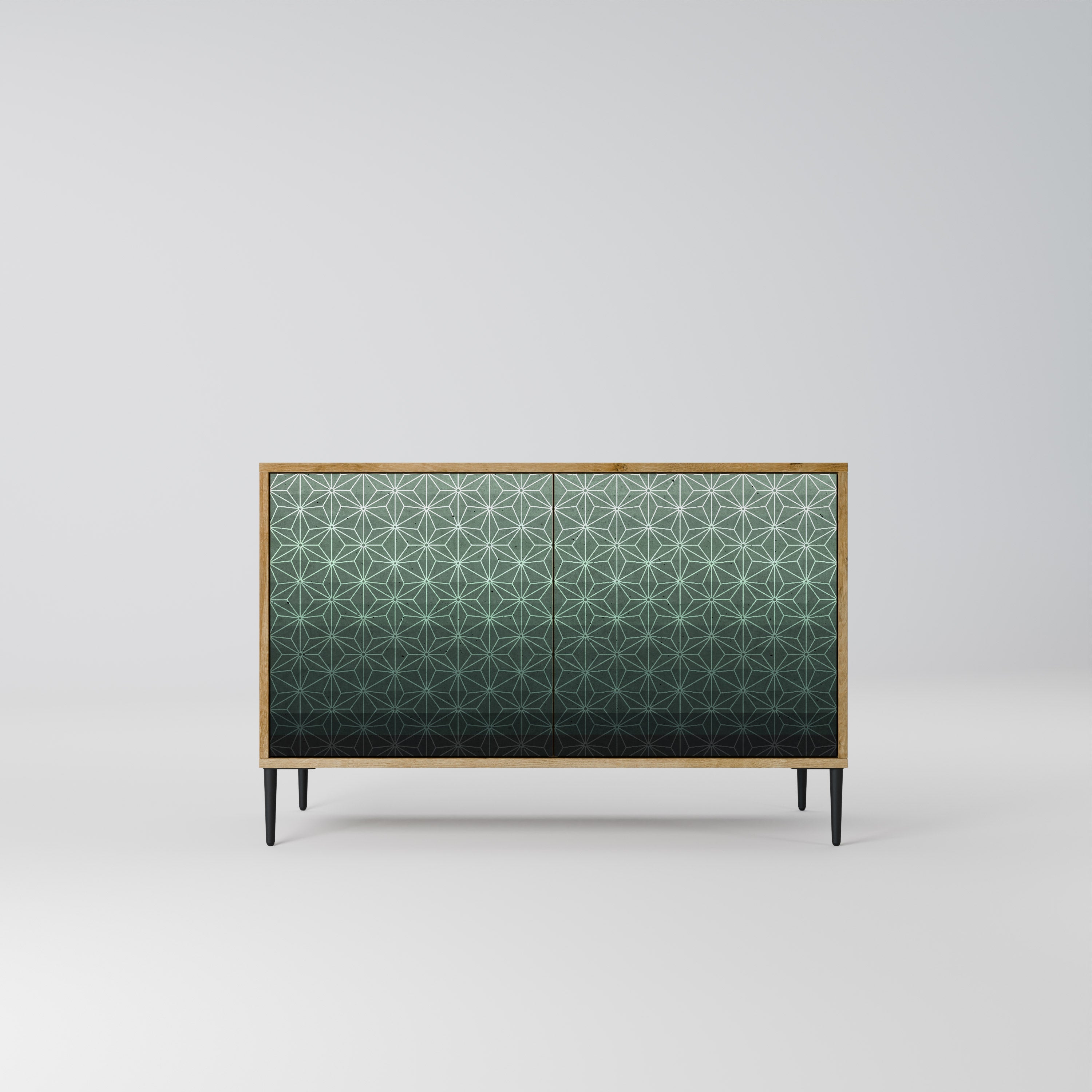 ORNAMENTAL GLIMMER Sideboard mit 2 Türen in Eichenoptik