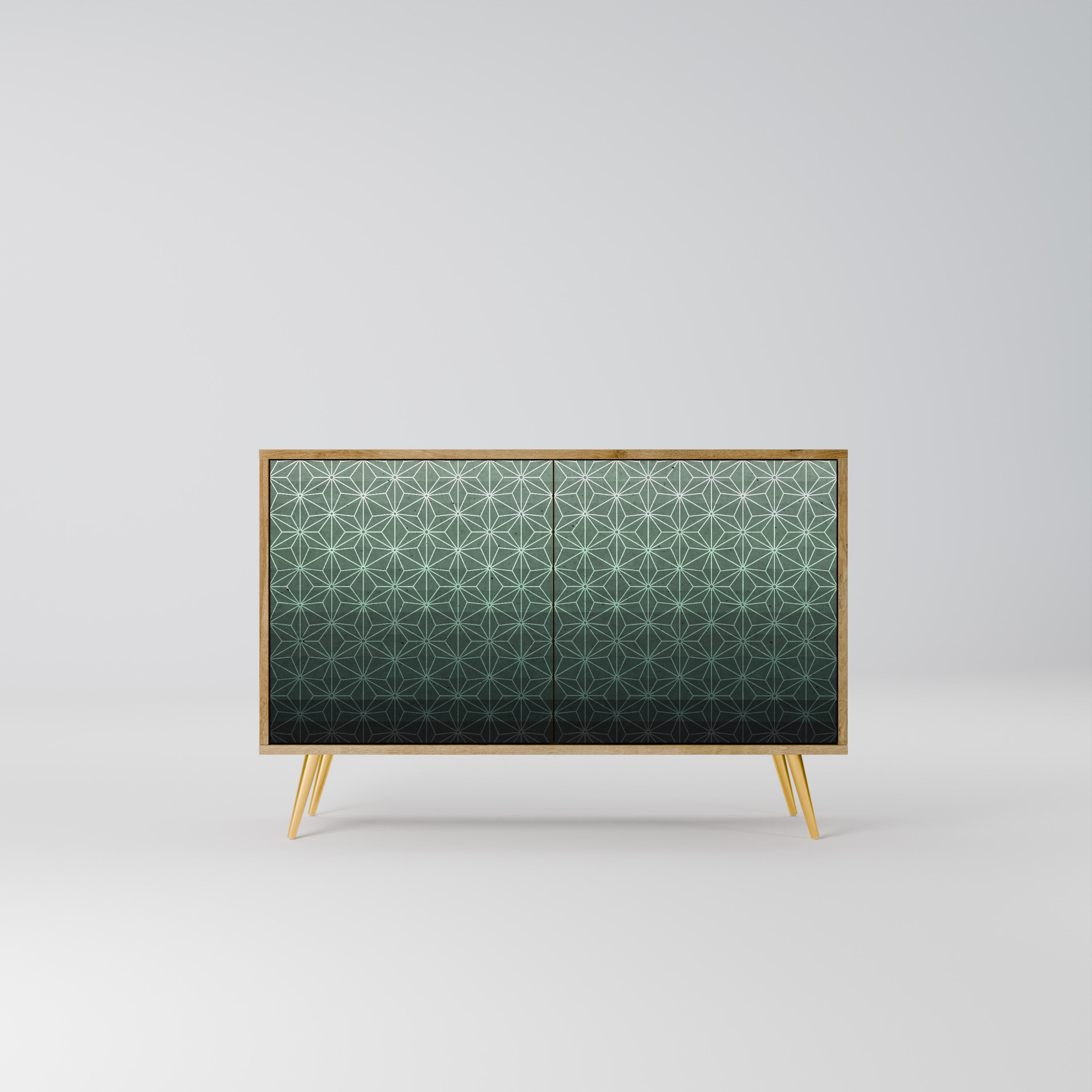 ORNAMENTAL GLIMMER Sideboard mit 2 Türen in Eichenoptik