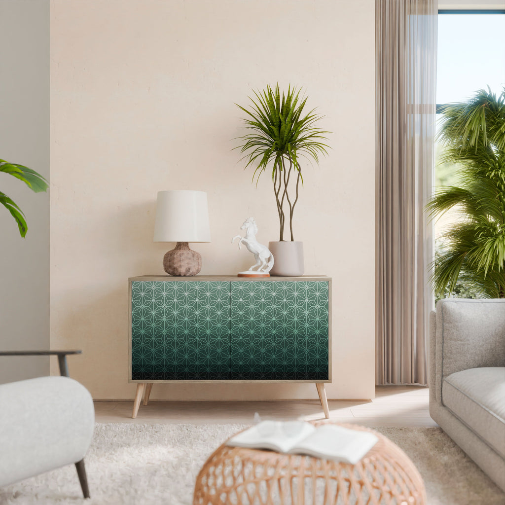 ORNAMENTAL GLIMMER Sideboard mit 2 Türen in Eichenoptik