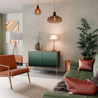 ORNAMENTAL GLIMMER 2-Door Sideboard in Oak Effect