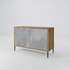 CONCRETE ZIG ZAG Sideboard mit 2 Türen in Eiche-Optik