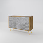 CONCRETE ZIG ZAG Sideboard mit 2 Türen in Eiche-Optik
