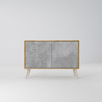 CONCRETE ZIG ZAG Sideboard mit 2 Türen in Eiche-Optik