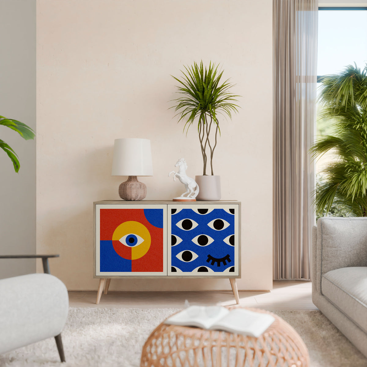 GEOMETRIC EYES 2-türiges Sideboard