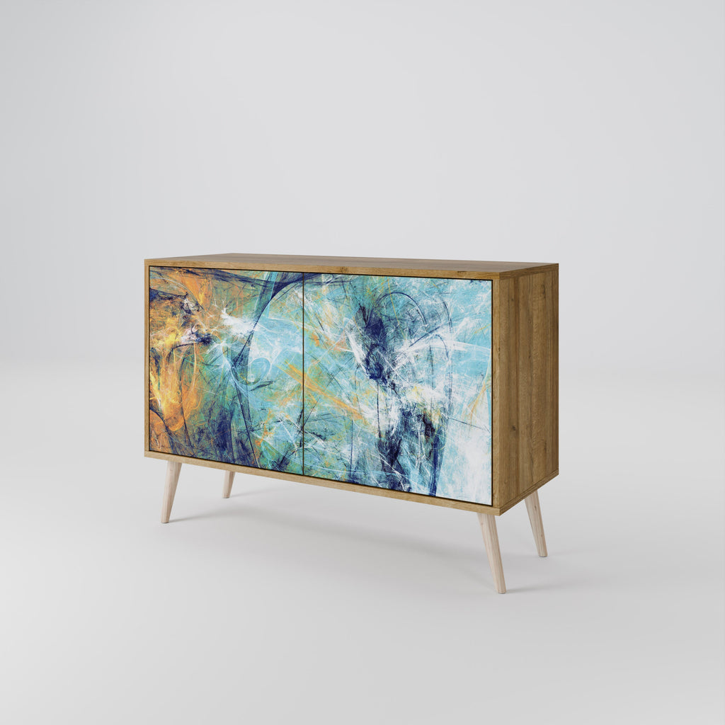 ABSTRACT THOUGHTS Sideboard mit 2 Türen in Eichenoptik