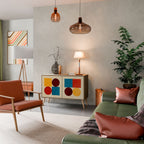 GEOMETRIC PUZZLE 2-Door Sideboard in Oak Effect