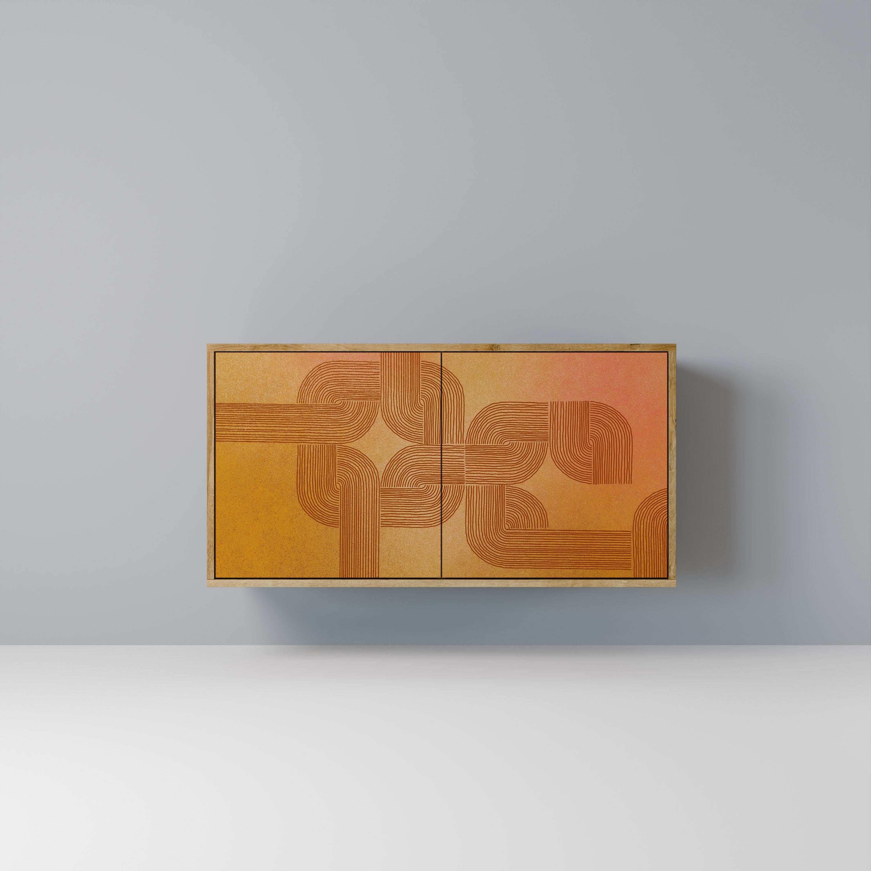 STRENGTHENING RELATION Sideboard mit 2 Türen in Eichenoptik
