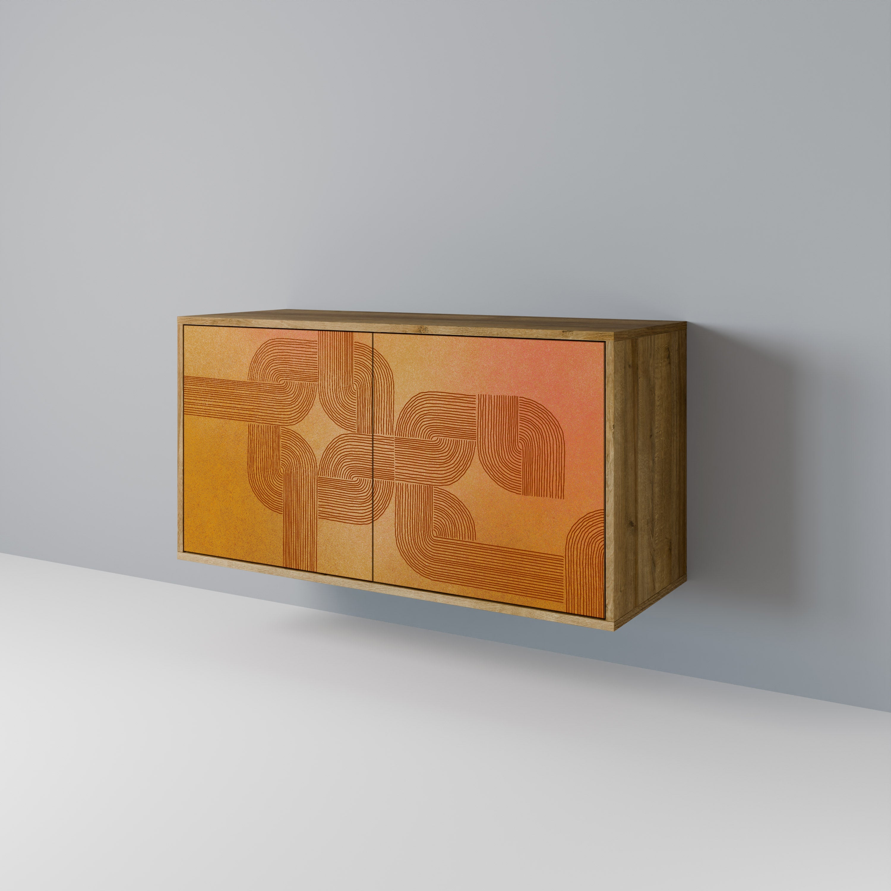 STRENGTHENING RELATION Sideboard mit 2 Türen in Eichenoptik