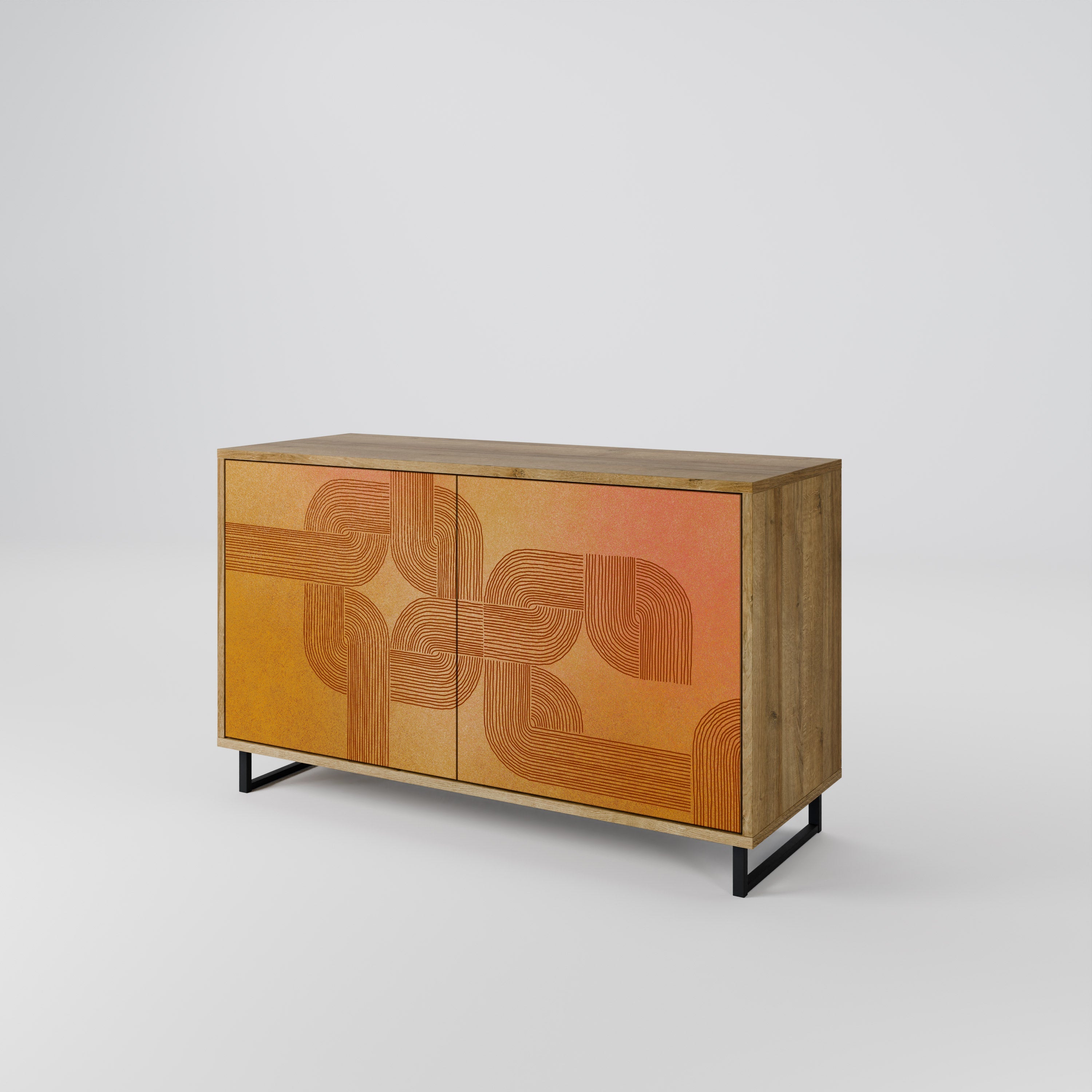 STRENGTHENING RELATION Sideboard mit 2 Türen in Eichenoptik